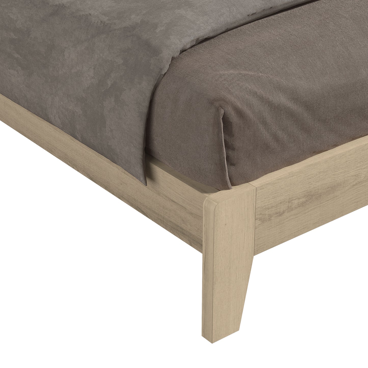 Galano King Abby Serene Bed with Headboard – Oslo Oak