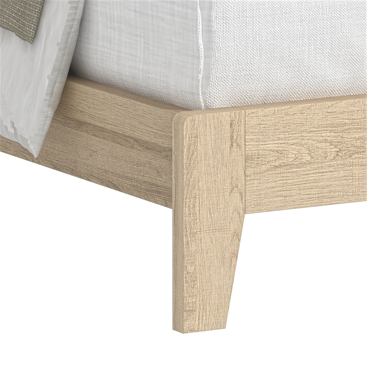 Galano Queen Payne Luxe Bed with Headboard – Oslo Oak
