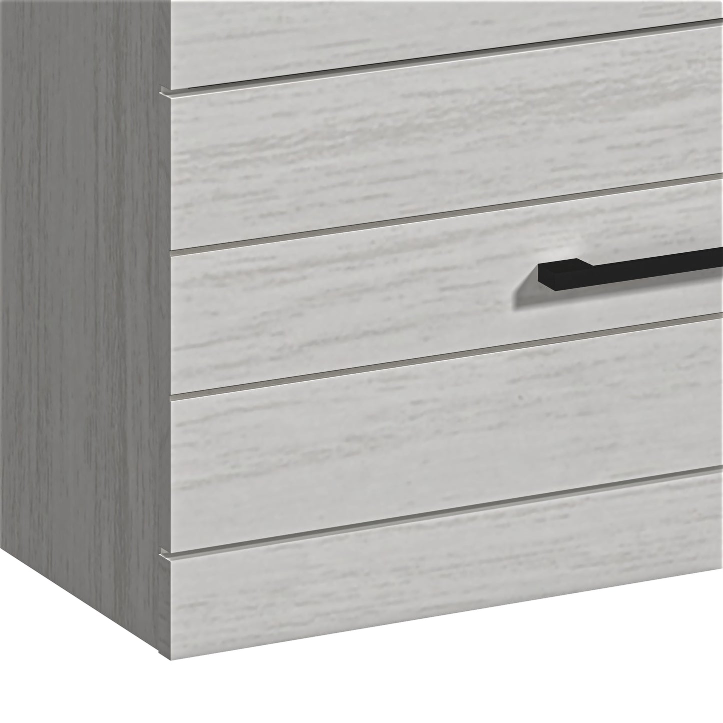 Galano Hamsper 6 Drawer Dresser (Interlock) - Pearl White Oak