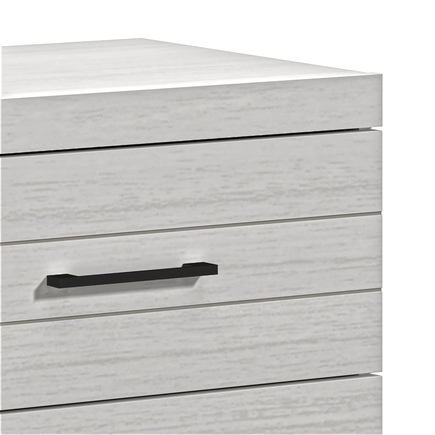 Galano Hamsper 6 Drawer Dresser (Interlock) - Pearl White Oak
