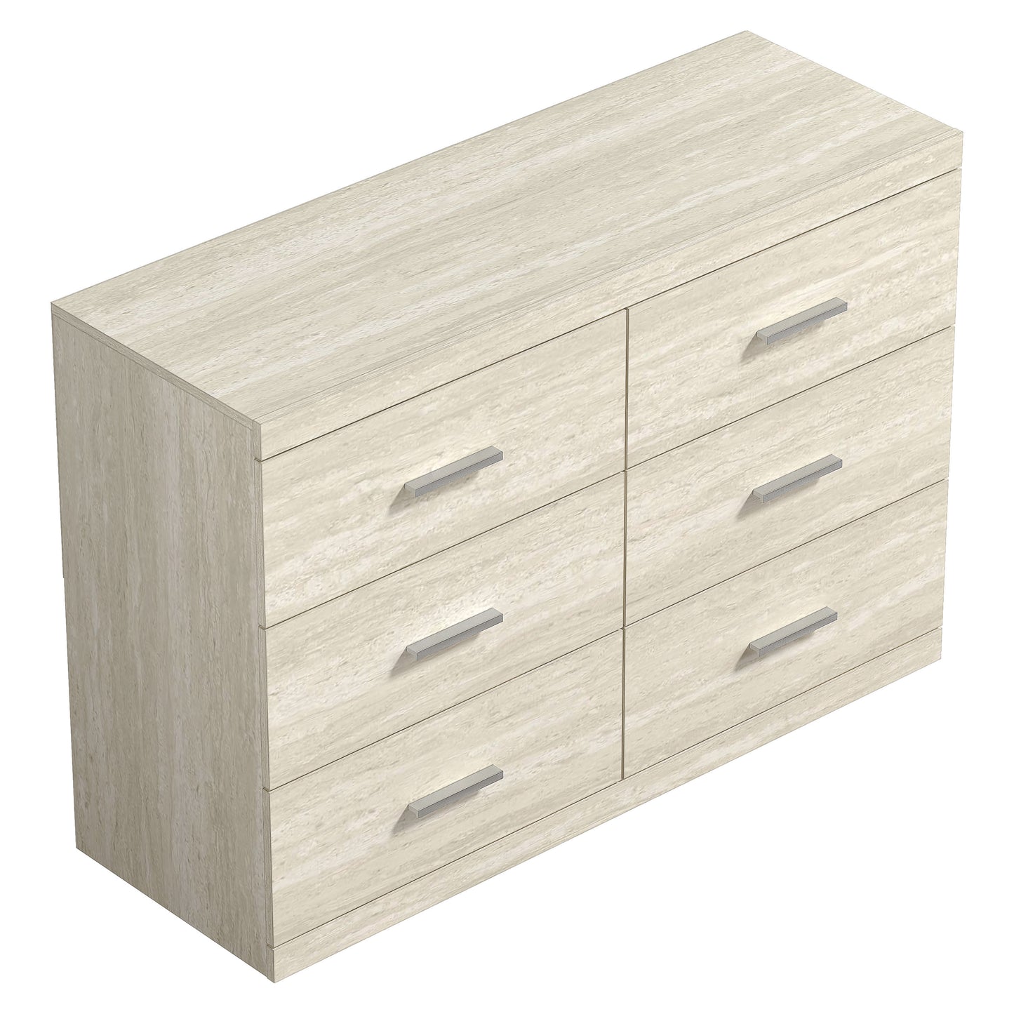 Galano Carmelo 6 Drawer Dresser (Interlock) - Travertine