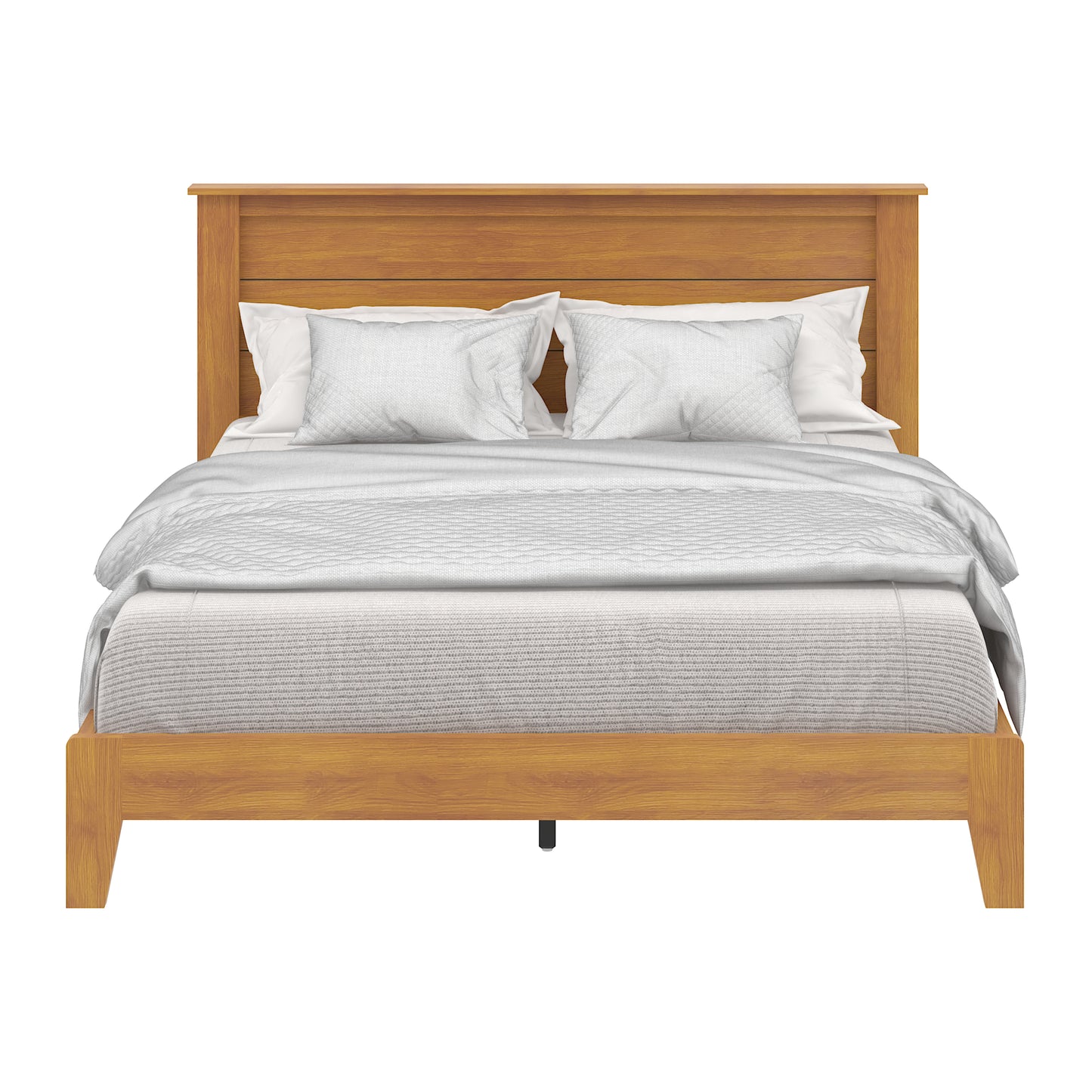 Galano Queen Tiena Lencia Bed with Headboard – Amber Walnut