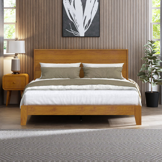 Galano Queen Payne Luxe Bed with Headboard – Gray