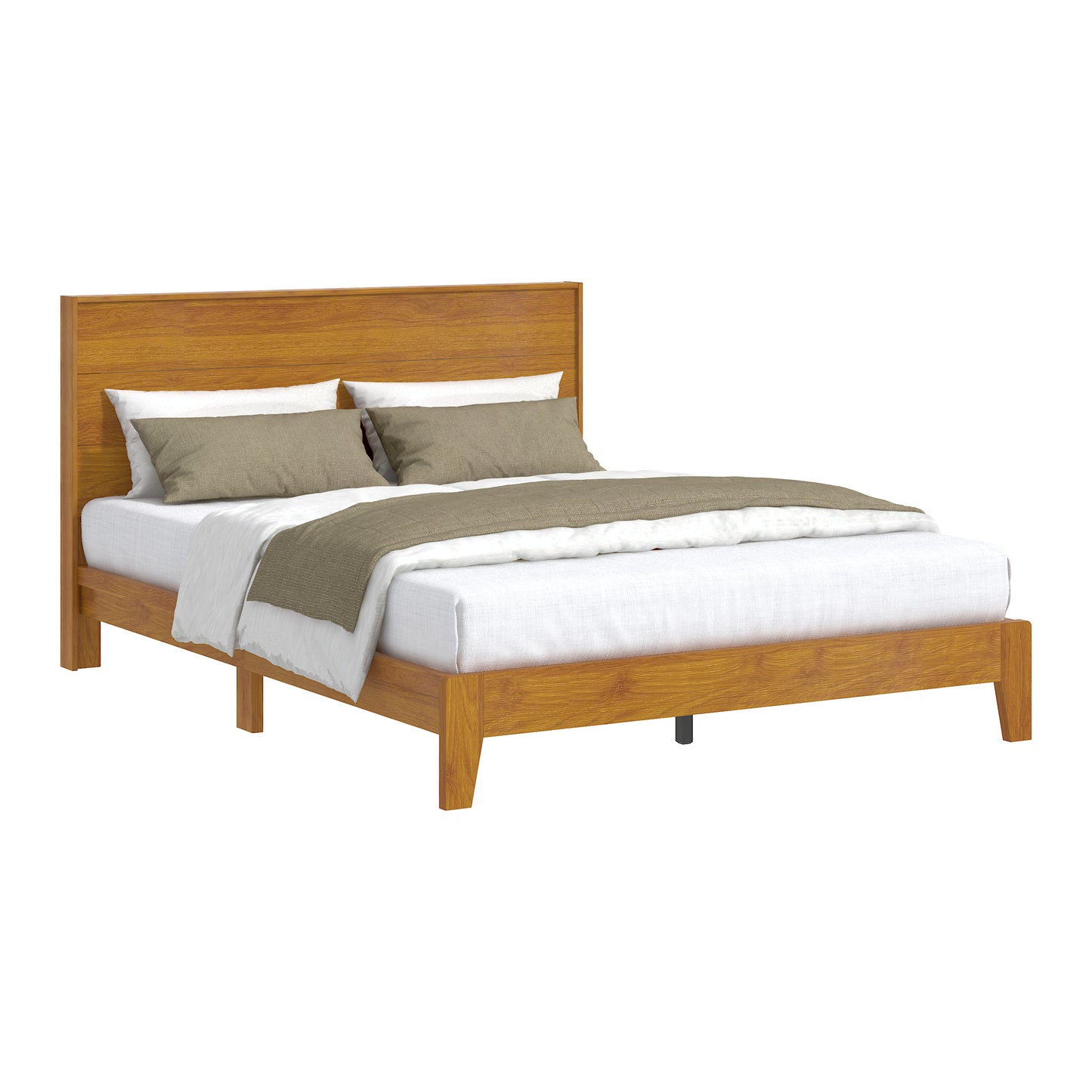 Galano Queen Payne Luxe Bed with Headboard – Gray