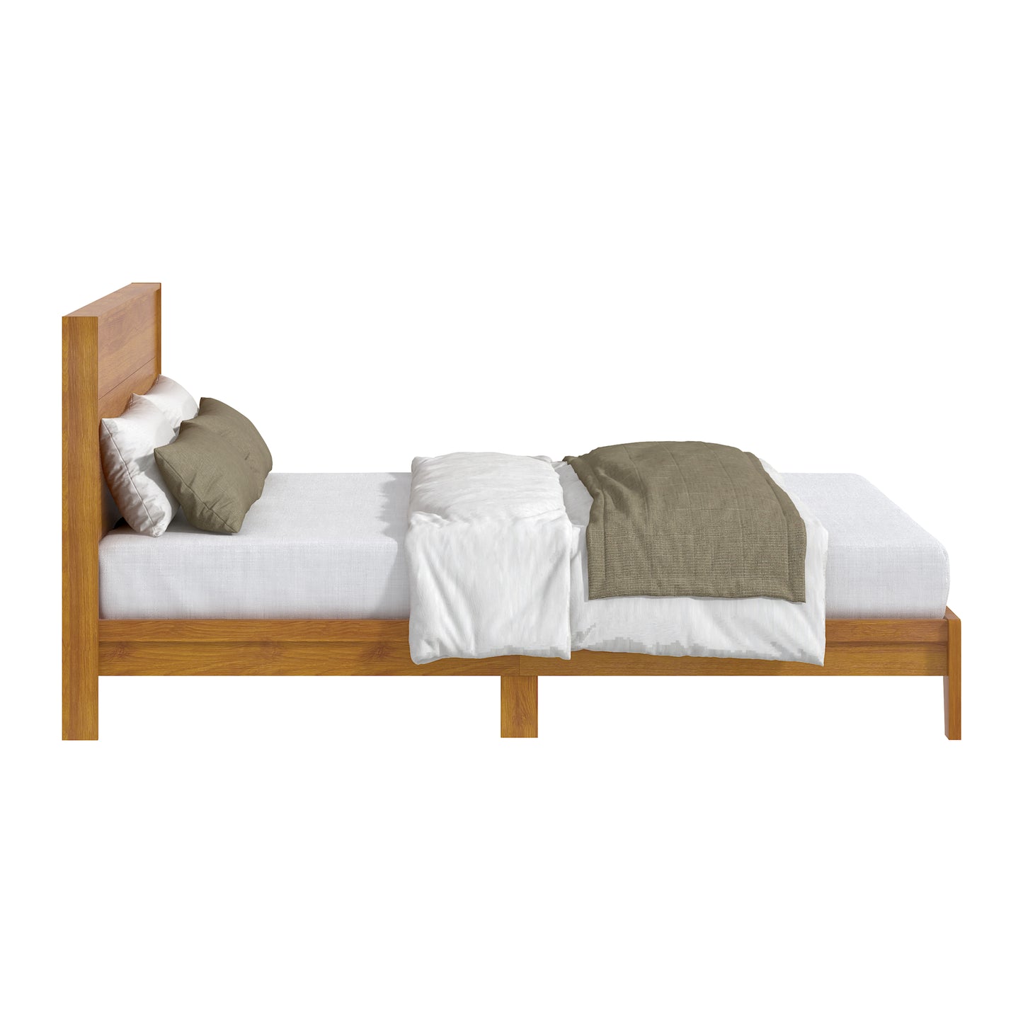 Galano Queen Payne Luxe Bed with Headboard – Gray