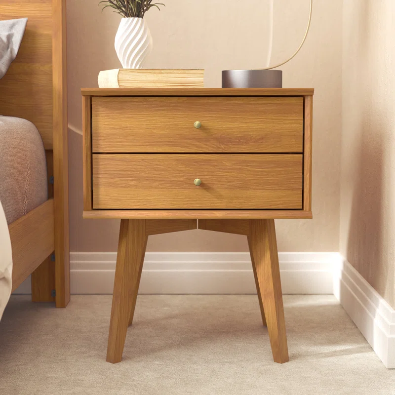 Galano Abby Retro 2 Drawer Nightstand (Set of 2)
