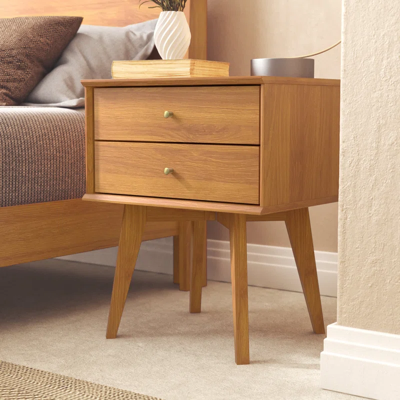 Galano Abby Retro 2 Drawer Nightstand (Set of 2)