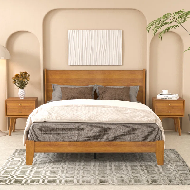 Galano Abby Retro 2 Drawer Nightstand (Set of 2)