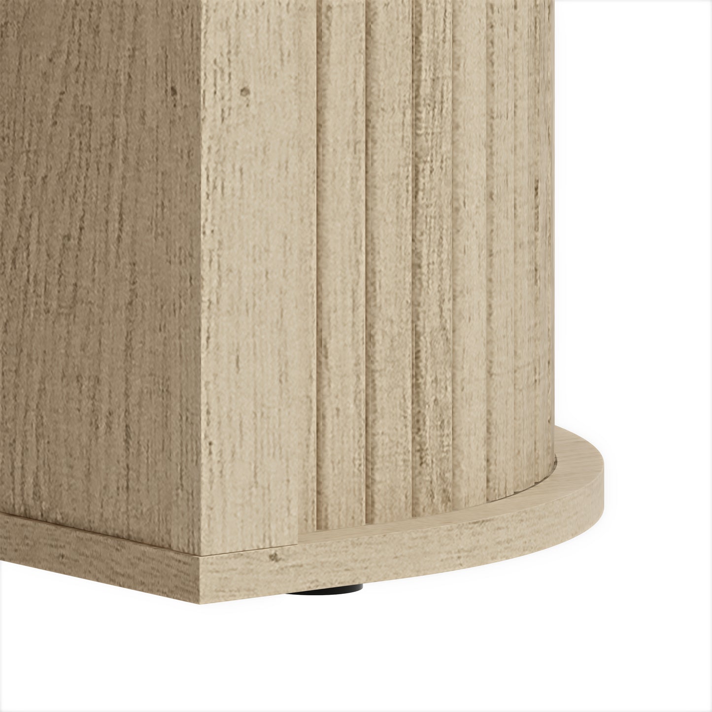 Galano Fluted Oblong Coffee Table with Semi-Round Base 39.2" W × 19.5" D × 14.9" H