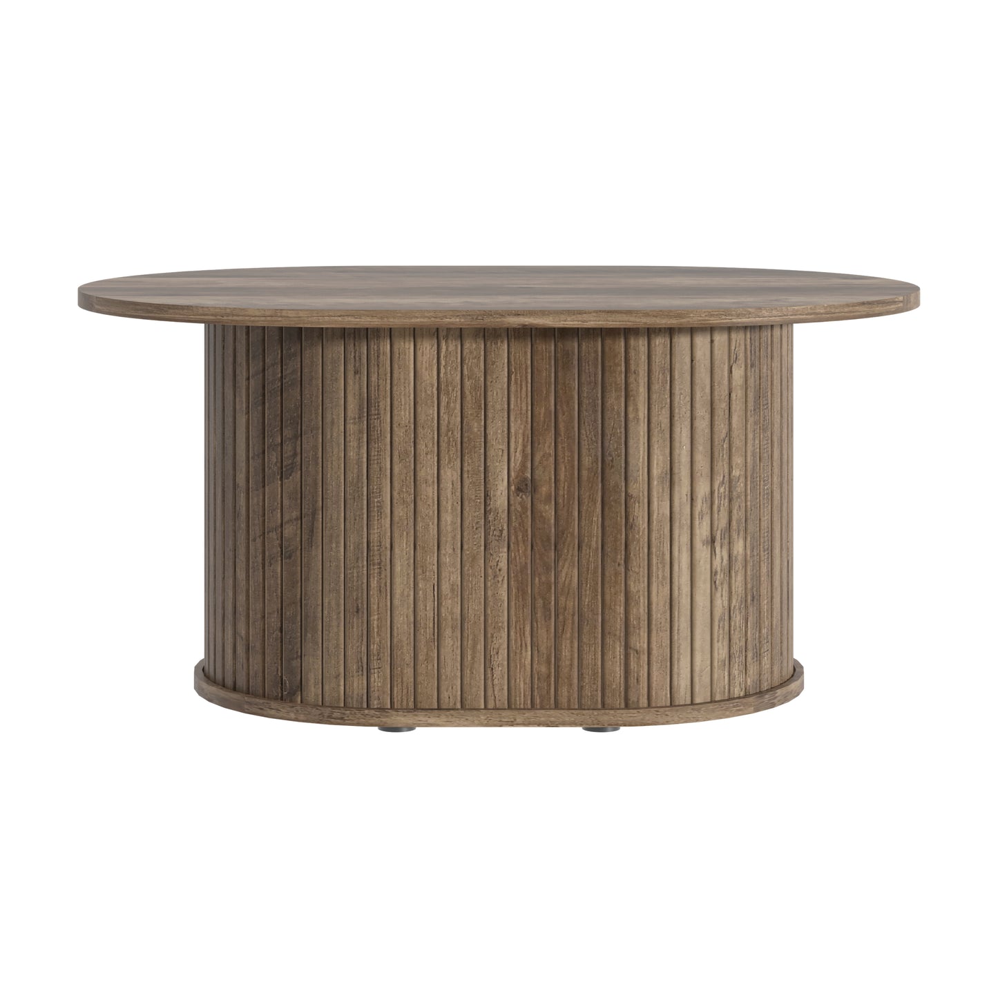 Galano Fluted Oblong Coffee Table 31" W × 21.7" D × 14.9" H
