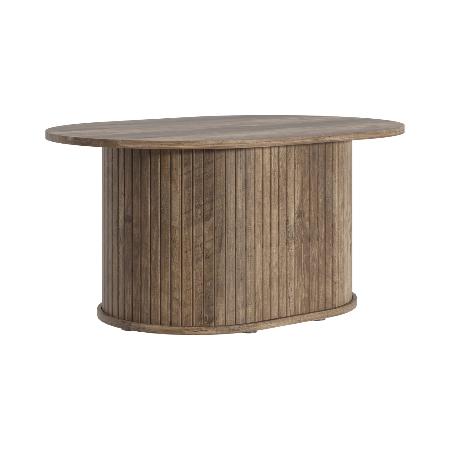 Galano Fluted Oblong Coffee Table 31" W × 21.7" D × 14.9" H