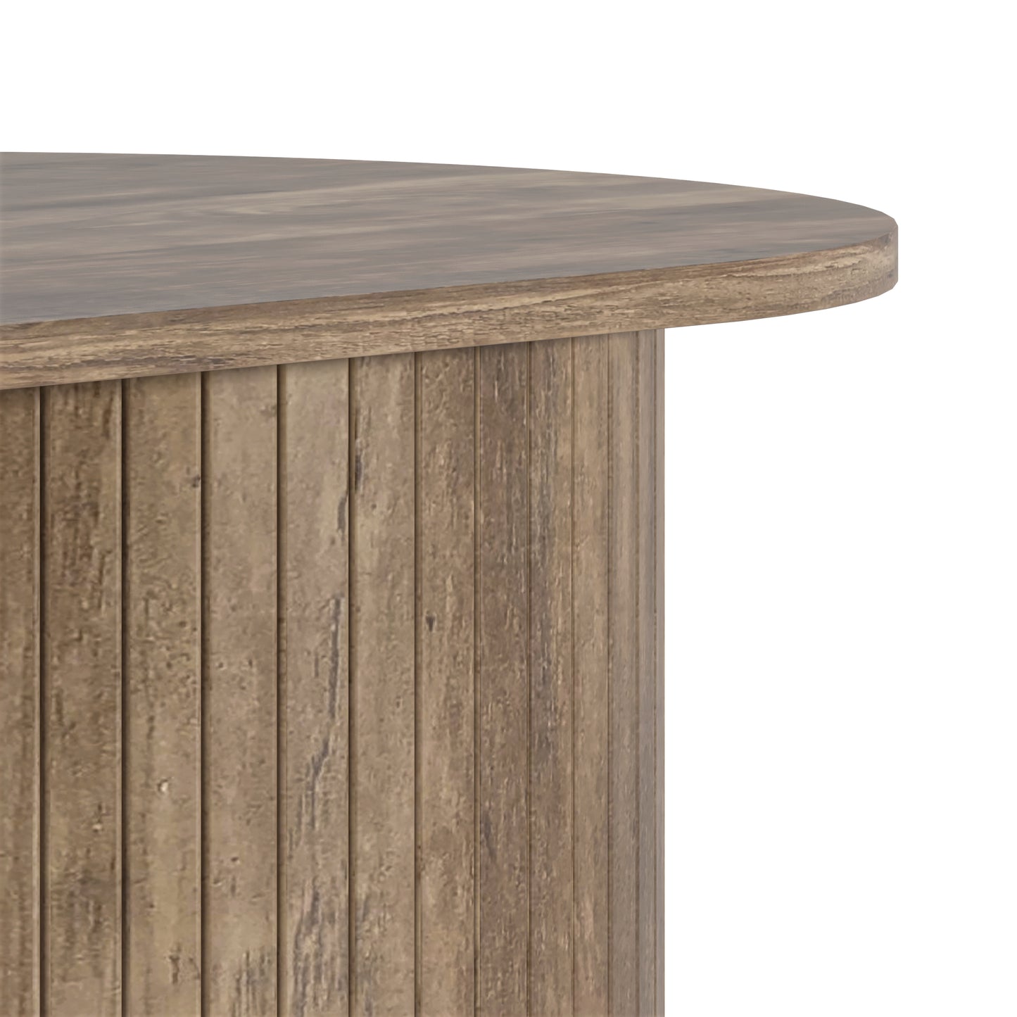Galano Fluted Oblong Coffee Table 31" W × 21.7" D × 14.9" H