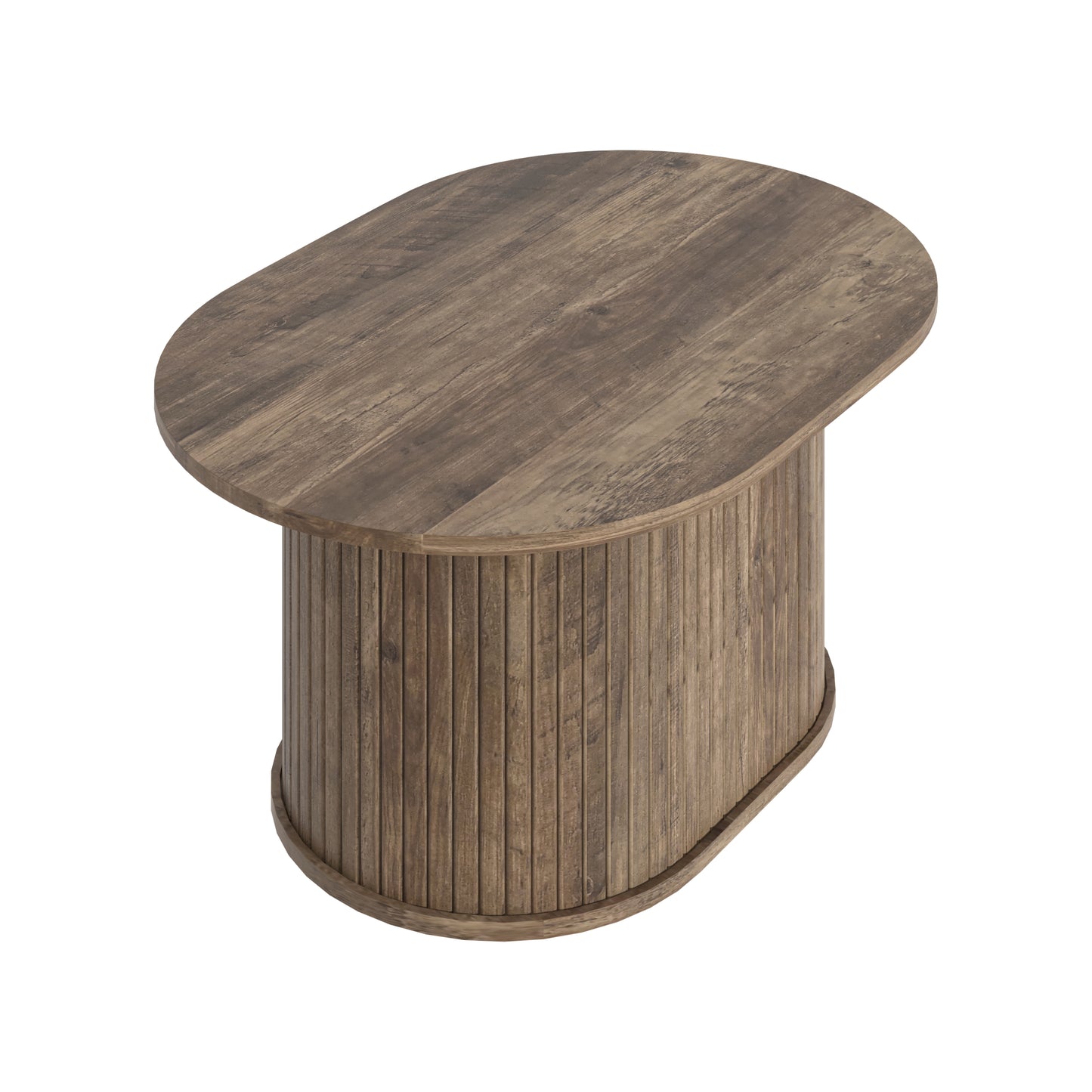 Galano Fluted Oblong Coffee Table 31" W × 21.7" D × 14.9" H