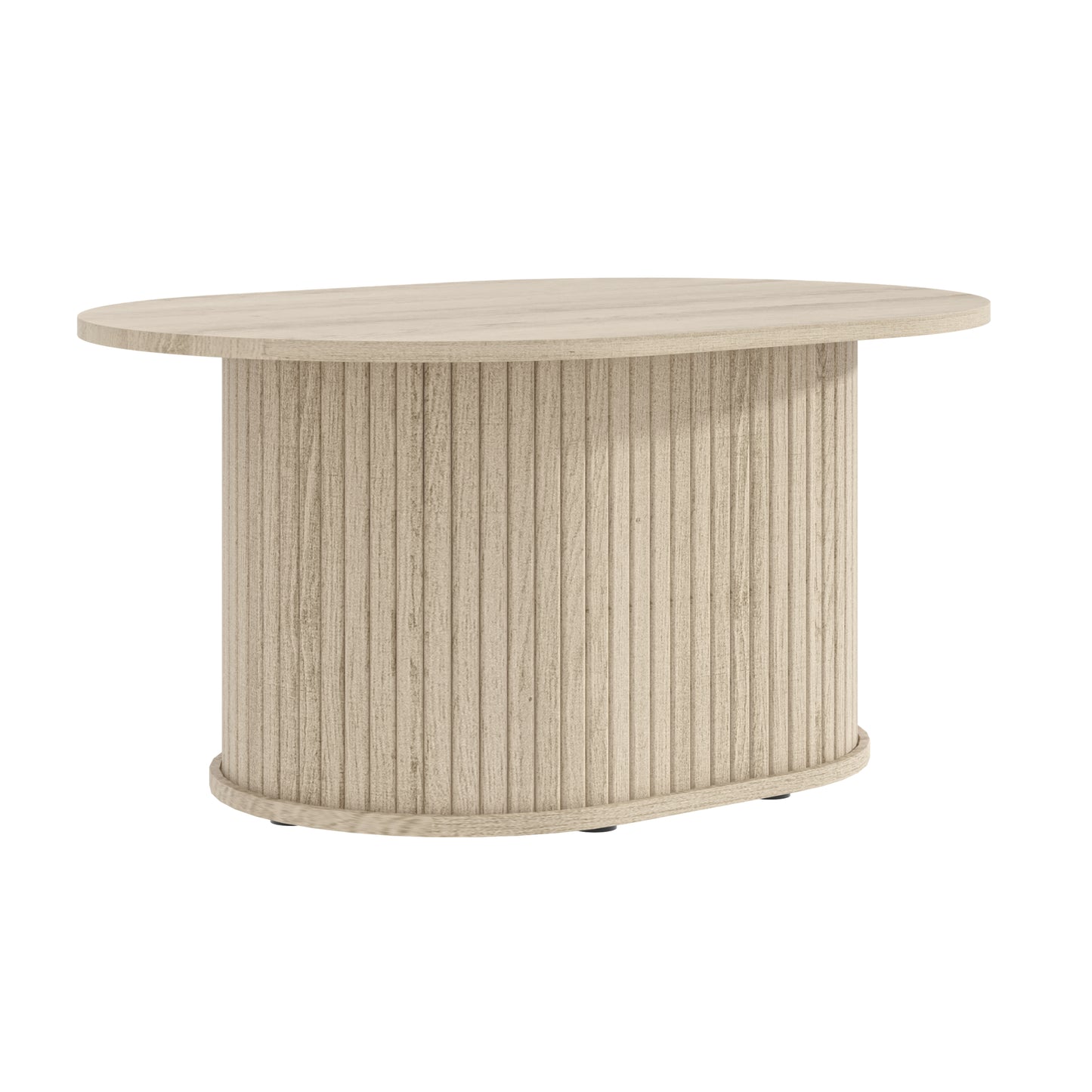 Galano Fluted Oblong Coffee Table 31" W × 21.7" D × 14.9" H