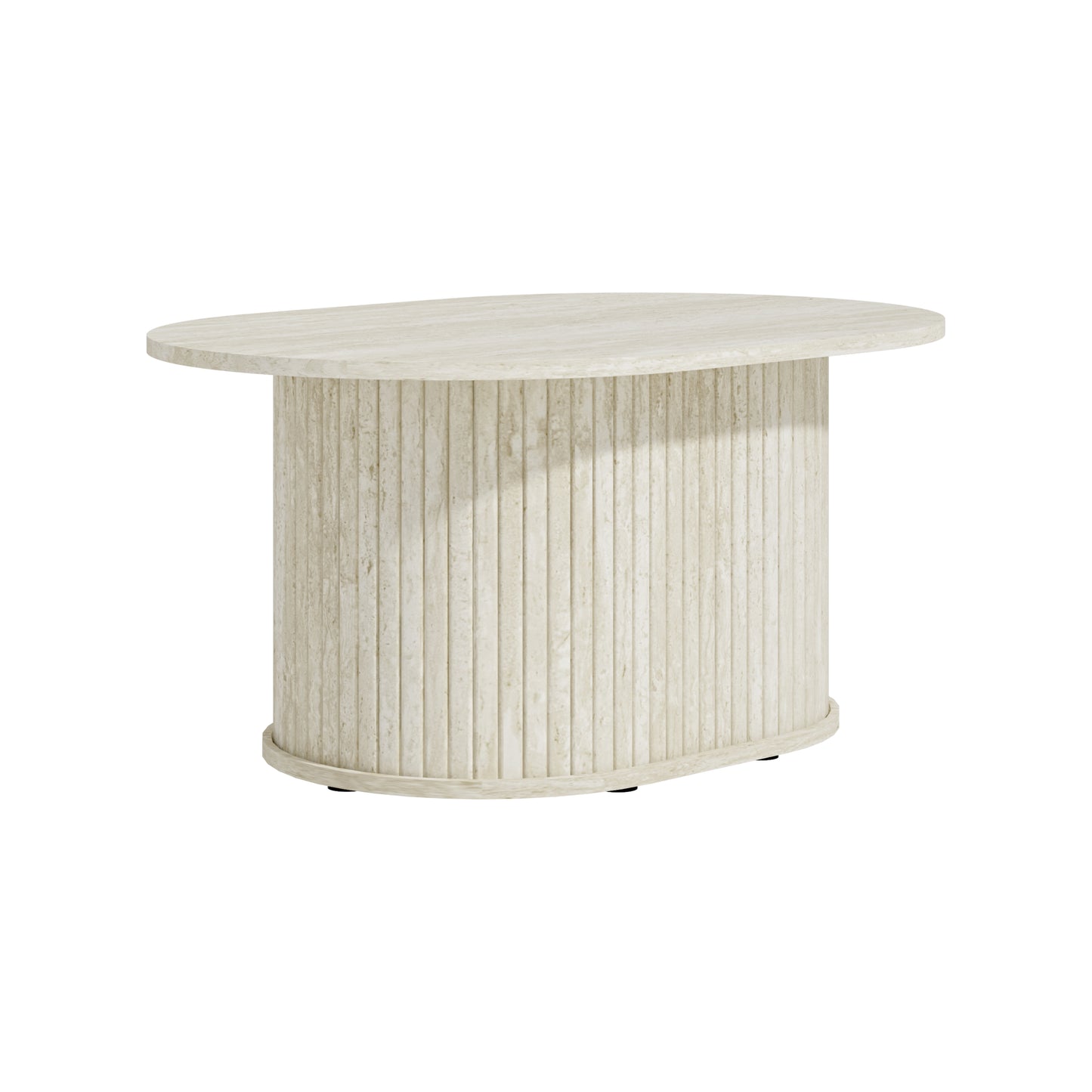 Galano Fluted Oblong Coffee Table 31" W × 21.7" D × 14.9" H