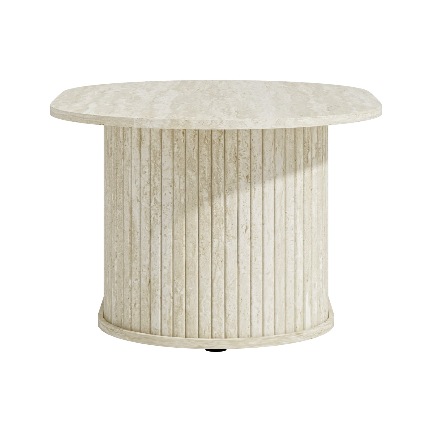 Galano Fluted Oblong Coffee Table 31" W × 21.7" D × 14.9" H