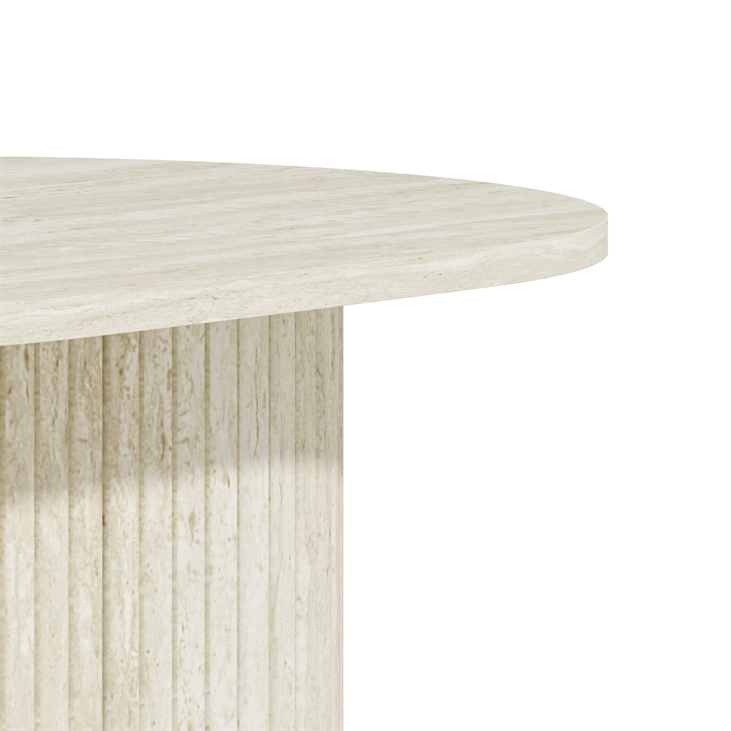 Galano Fluted Oblong Coffee Table 31" W × 21.7" D × 14.9" H