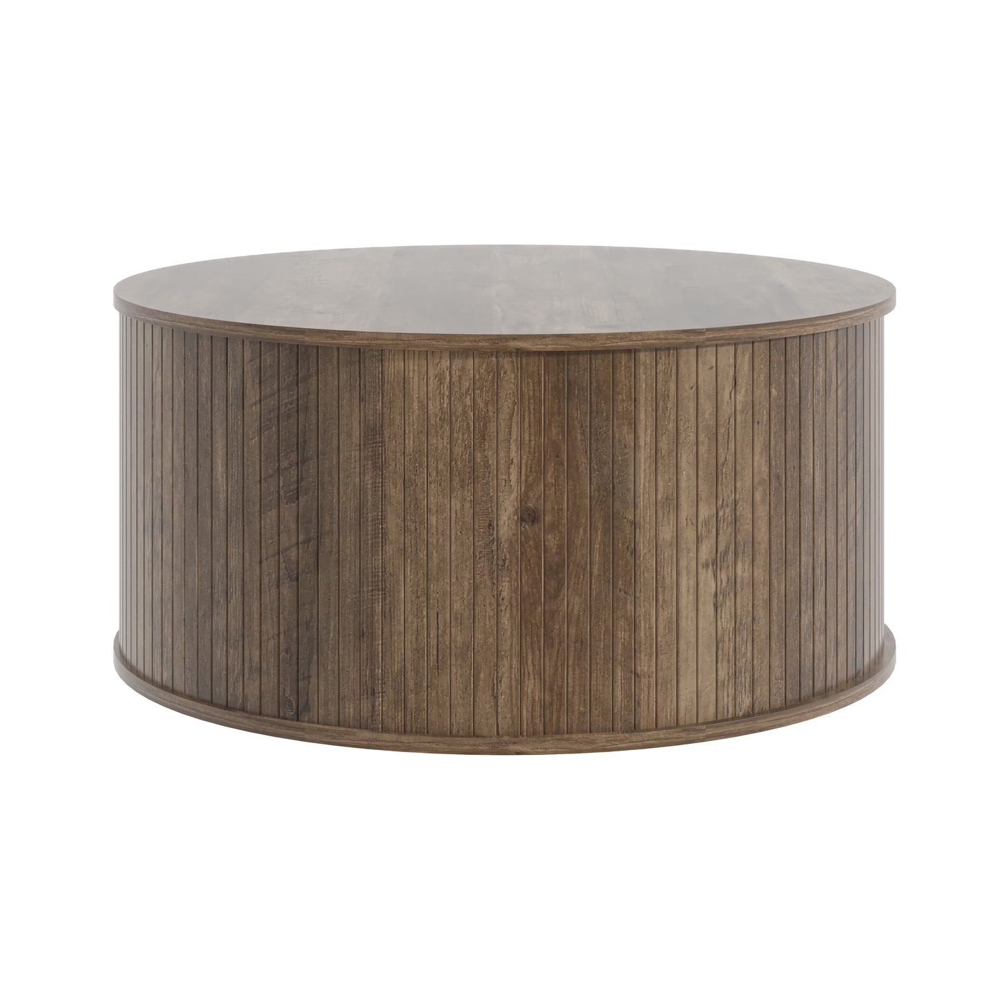 Galano Fluted Round Coffee Table 31.5" W × 31.5" D × 14.9" H