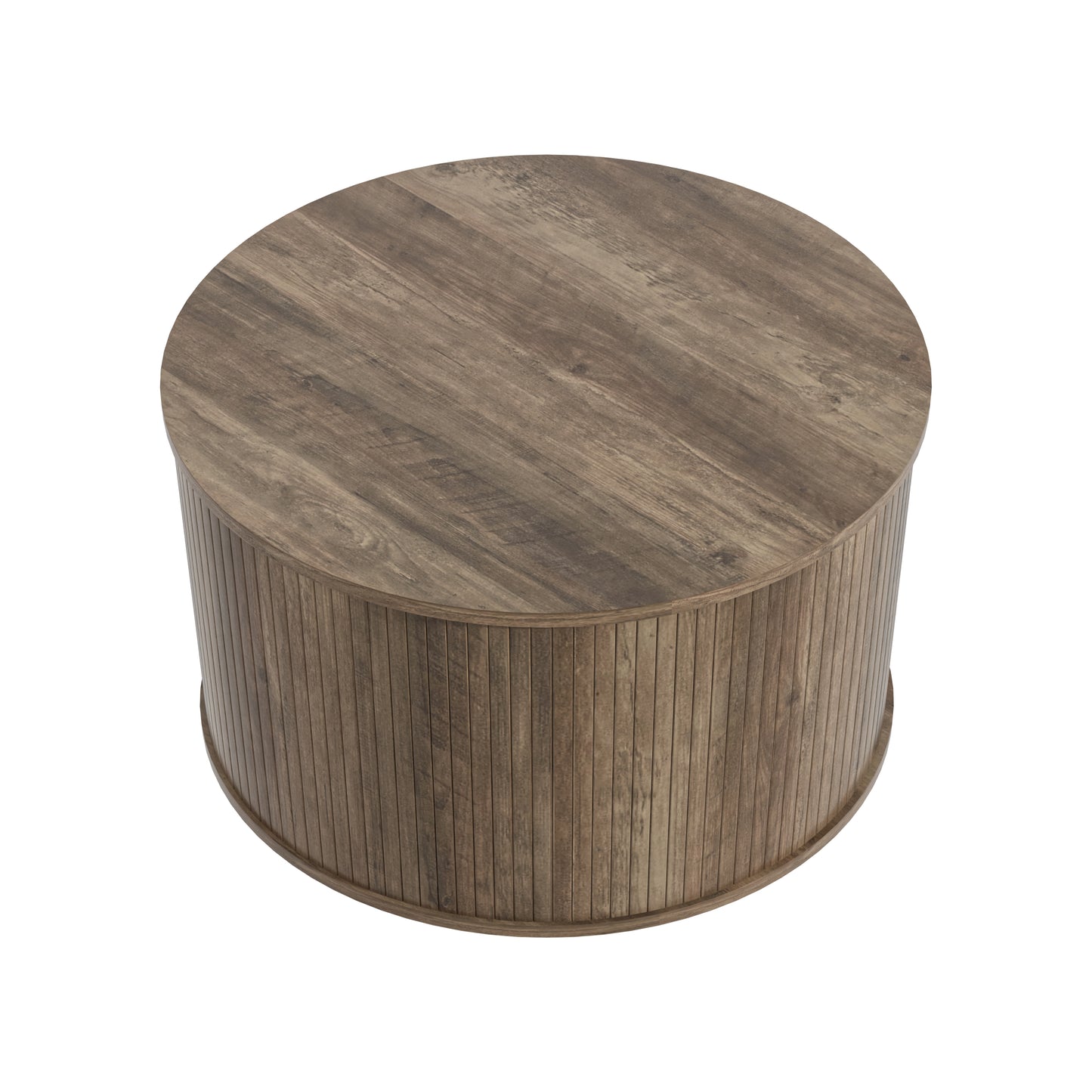 Galano Fluted Round Coffee Table 31.5" W × 31.5" D × 14.9" H