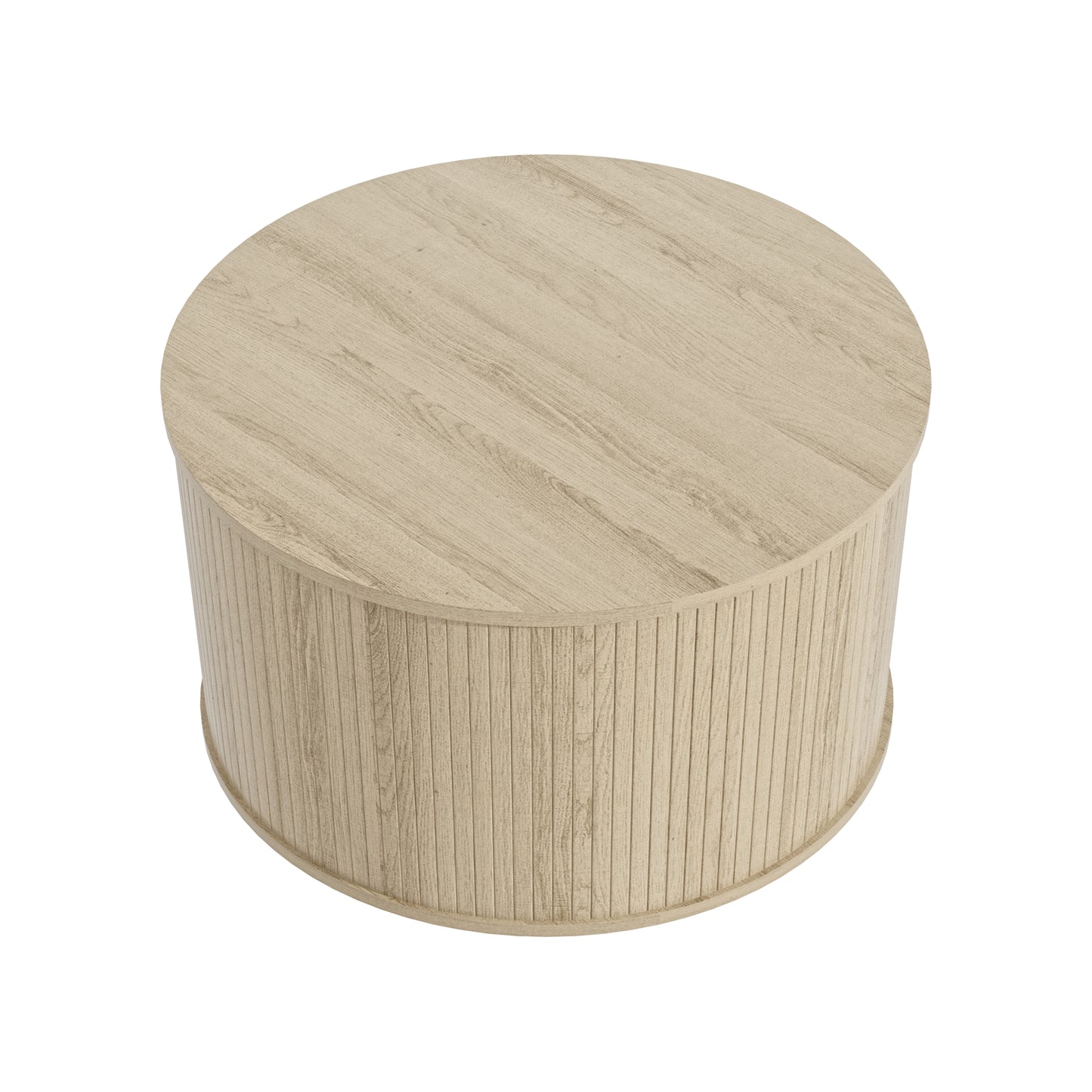Galano Fluted Round Coffee Table 31.5" W × 31.5" D × 14.9" H