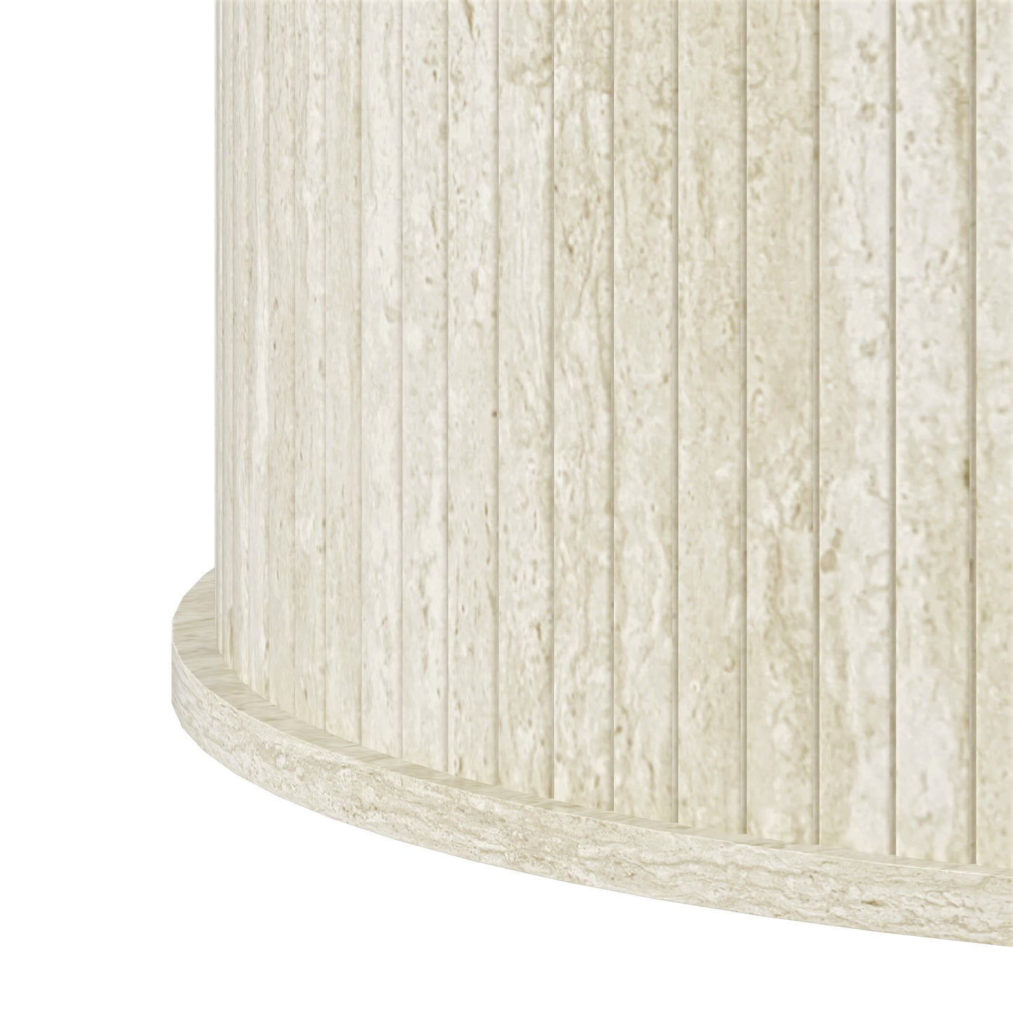 Galano Fluted Round Coffee Table 31.5" W × 31.5" D × 14.9" H