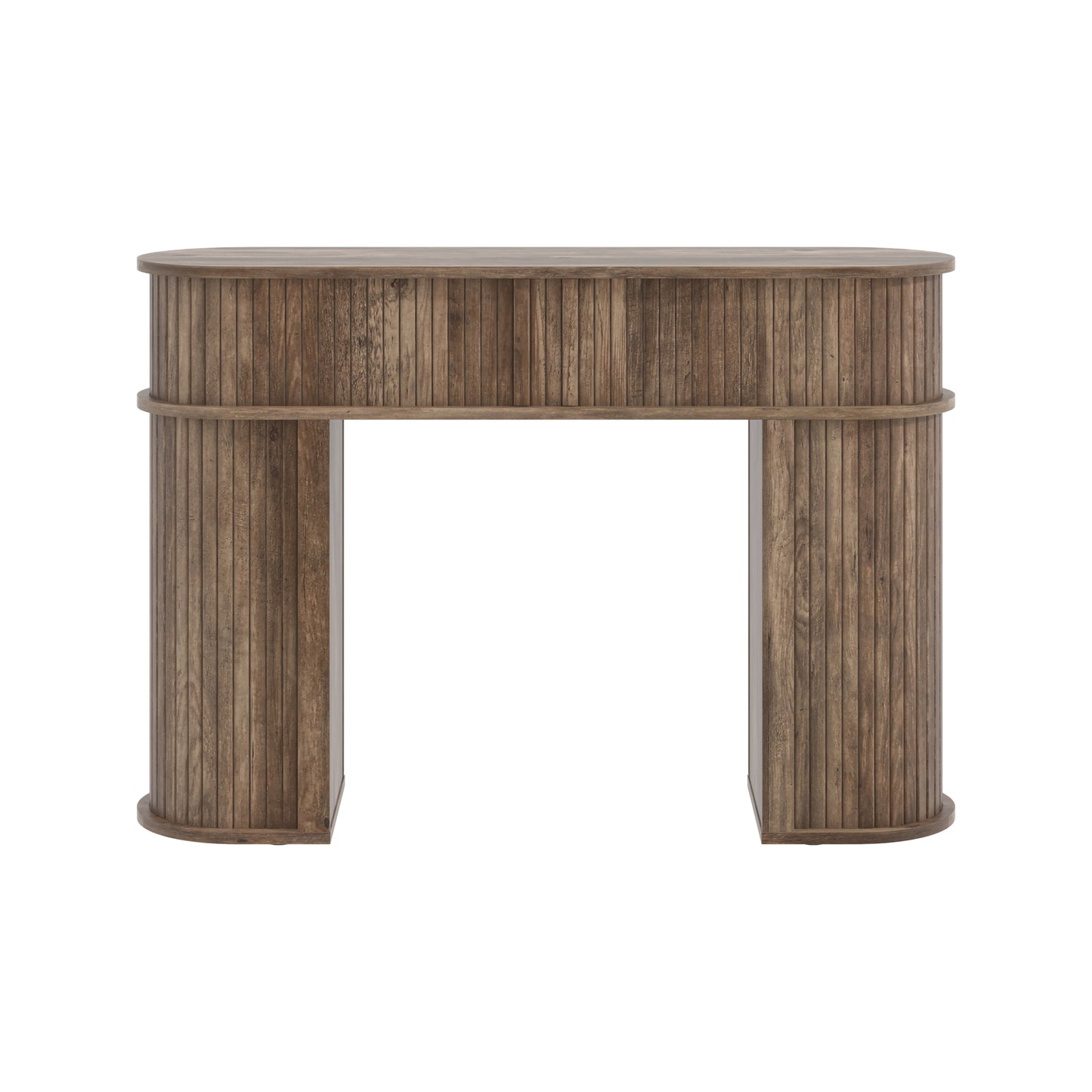 Galano Modern Console Table with Fluted Sliding Door Storage 41.7" W