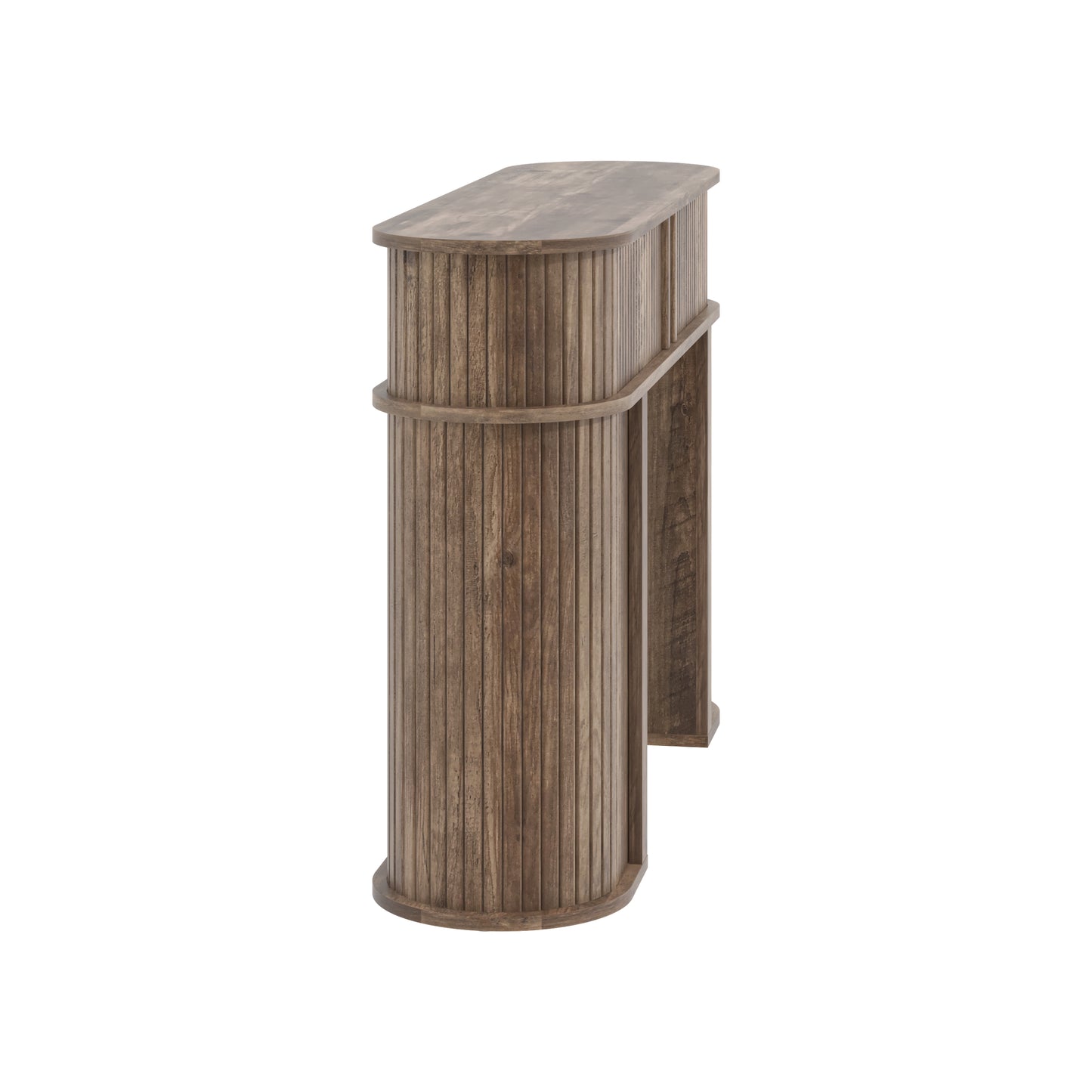 Galano Modern Console Table with Fluted Sliding Door Storage 41.7" W