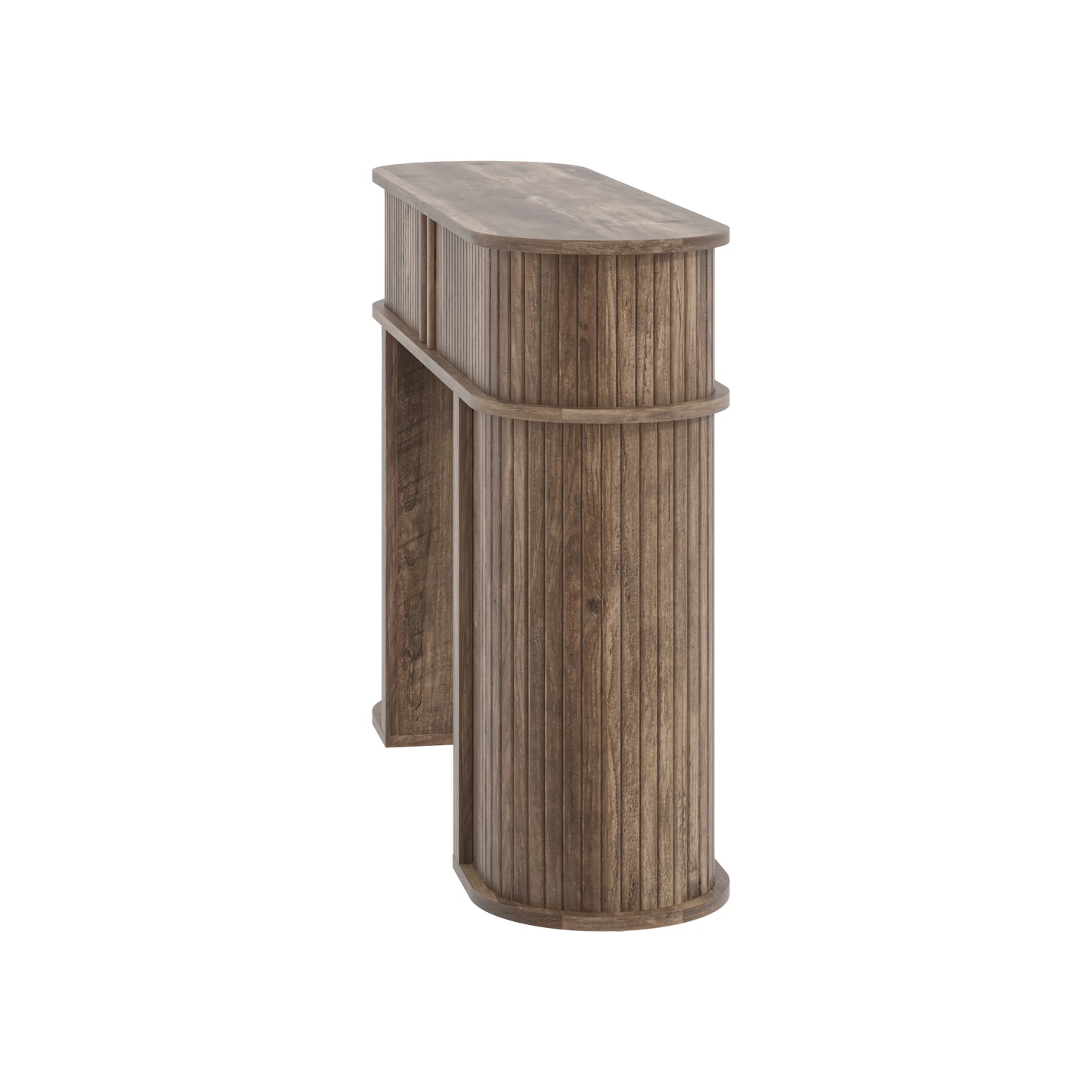 Galano Modern Console Table with Fluted Sliding Door Storage 41.7" W