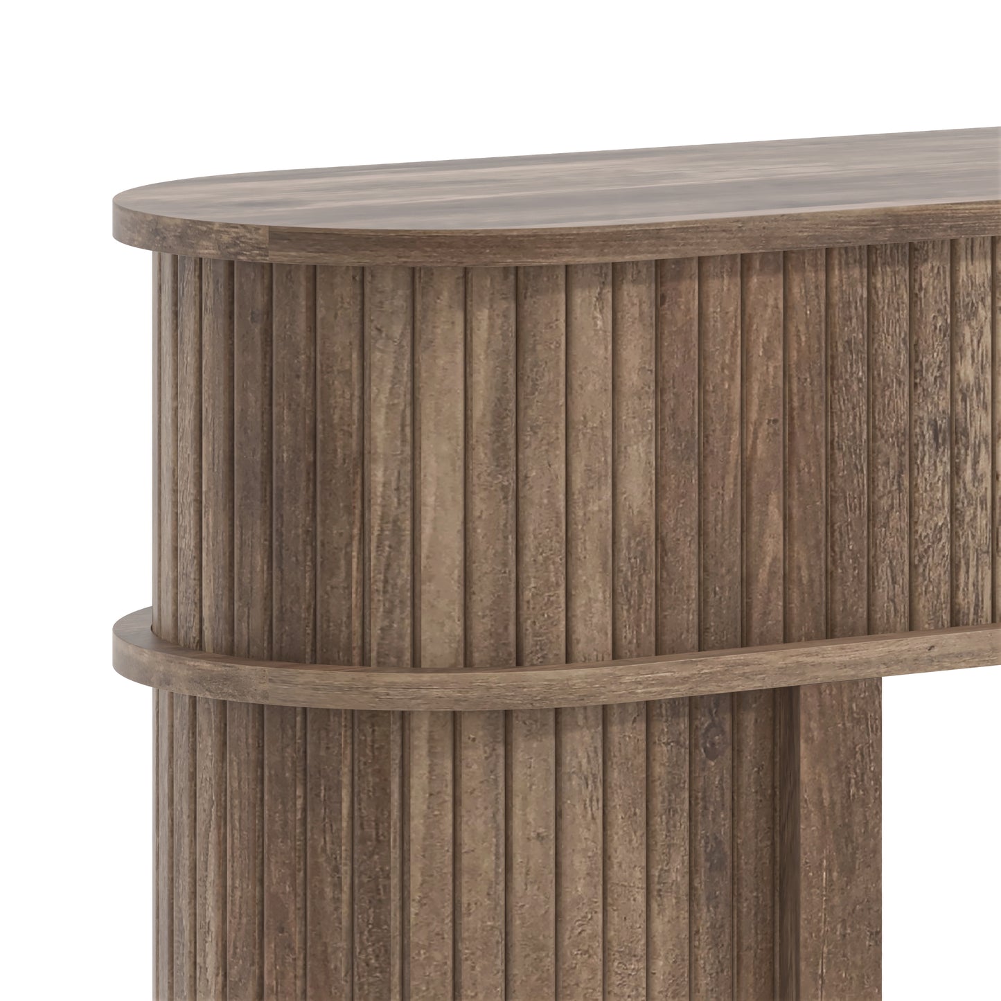 Galano Modern Console Table with Fluted Sliding Door Storage 41.7" W