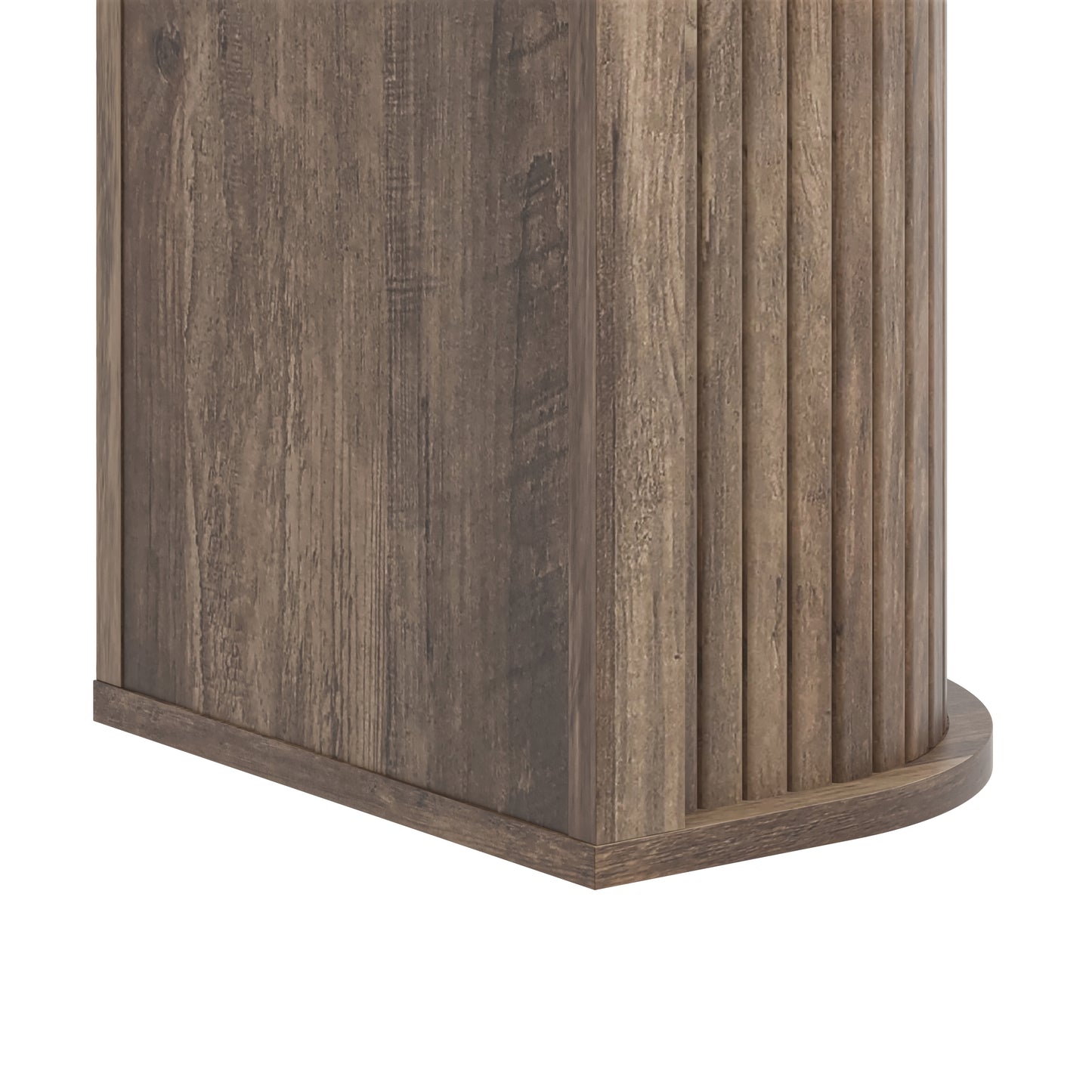 Galano Modern Console Table with Fluted Sliding Door Storage 41.7" W