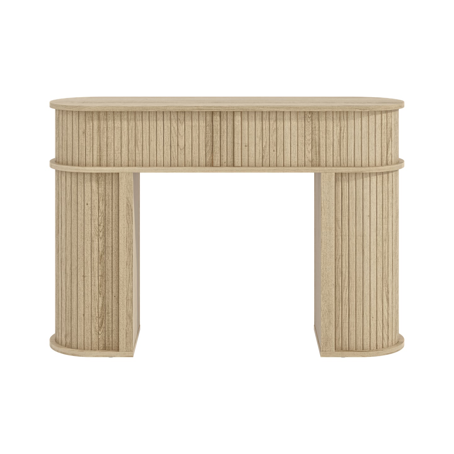 Galano Modern Console Table with Fluted Sliding Door Storage 41.7" W