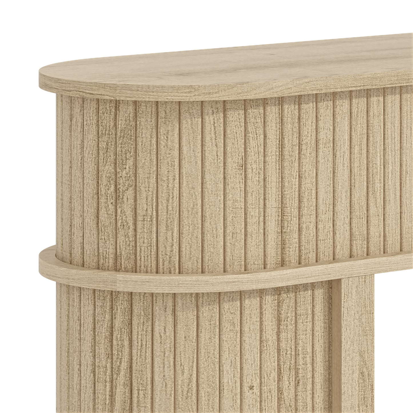 Galano Modern Console Table with Fluted Sliding Door Storage 41.7" W