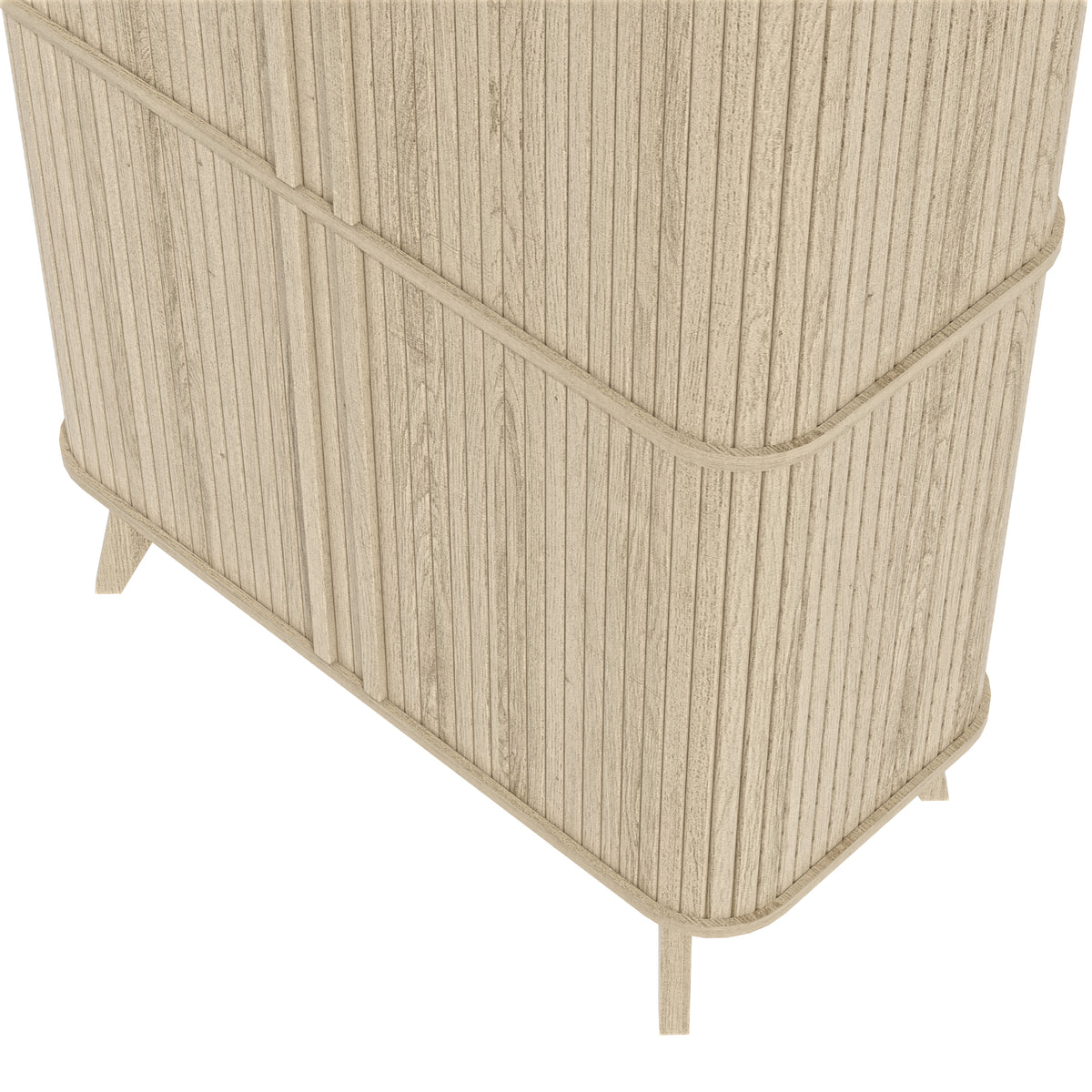 GALANO Shoe Cabinet with Fluted Sliding Doors and 6 Fixed Shelves, 33.5 in Wide