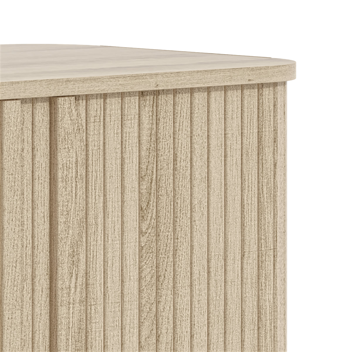 GALANO Shoe Cabinet with Fluted Sliding Doors and 6 Fixed Shelves, 33.5 in Wide
