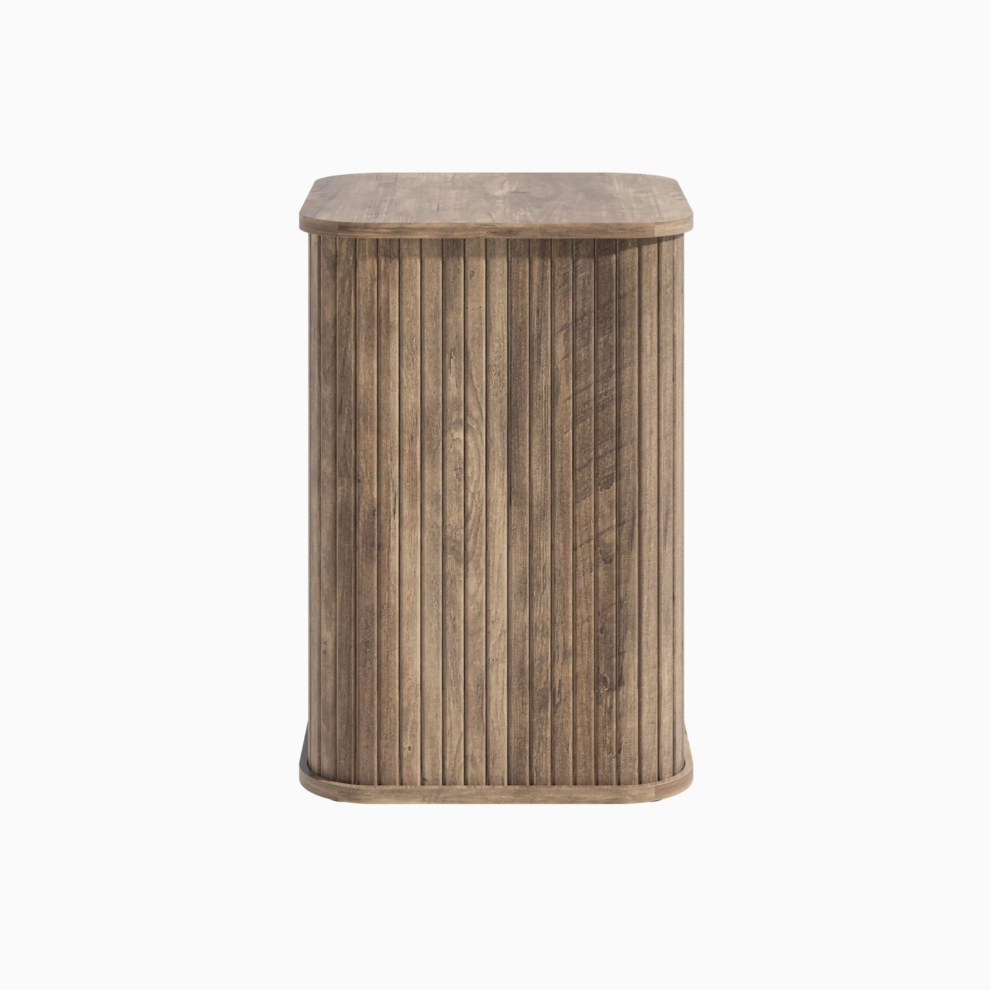 Galano Fluted Pedestal End Table with Rounded Square Top 15" W × 15" D × 21.9" H