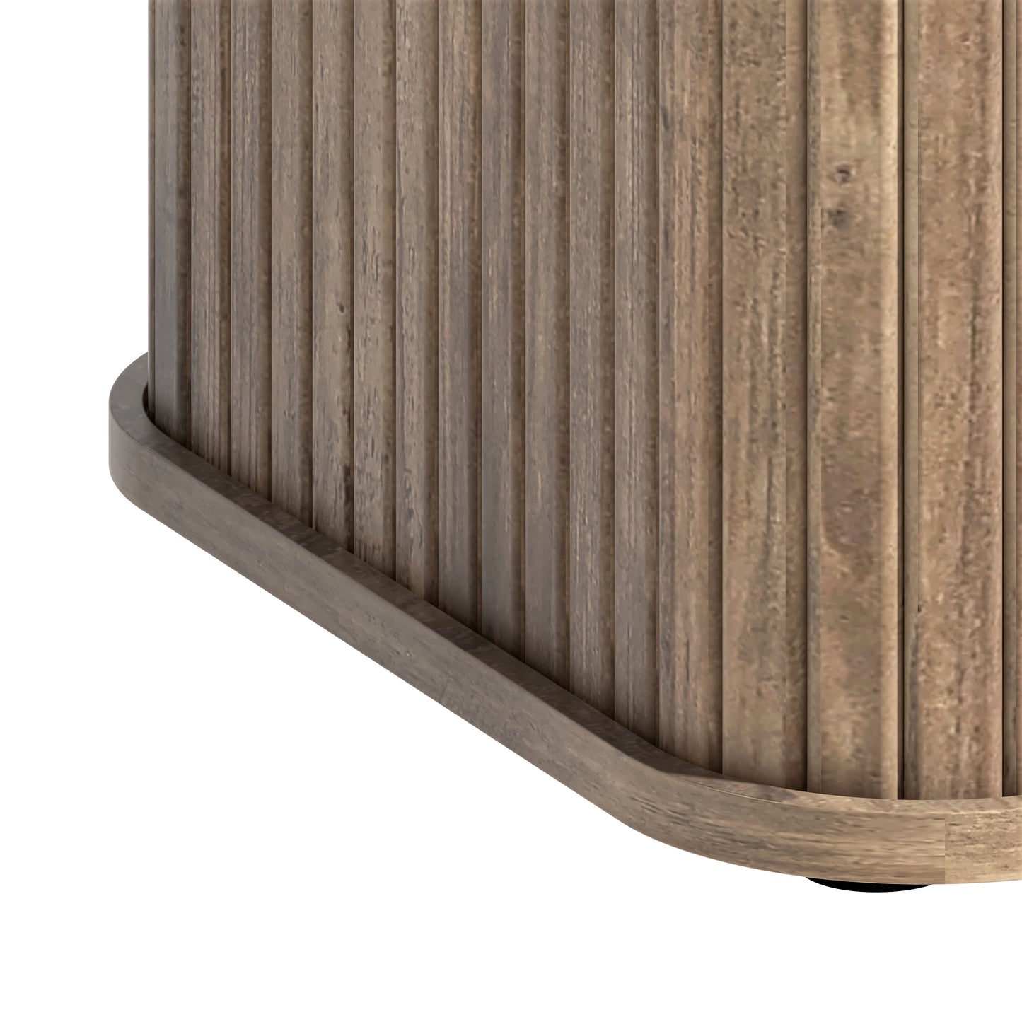 Galano Fluted Pedestal End Table with Rounded Square Top 15" W × 15" D × 21.9" H