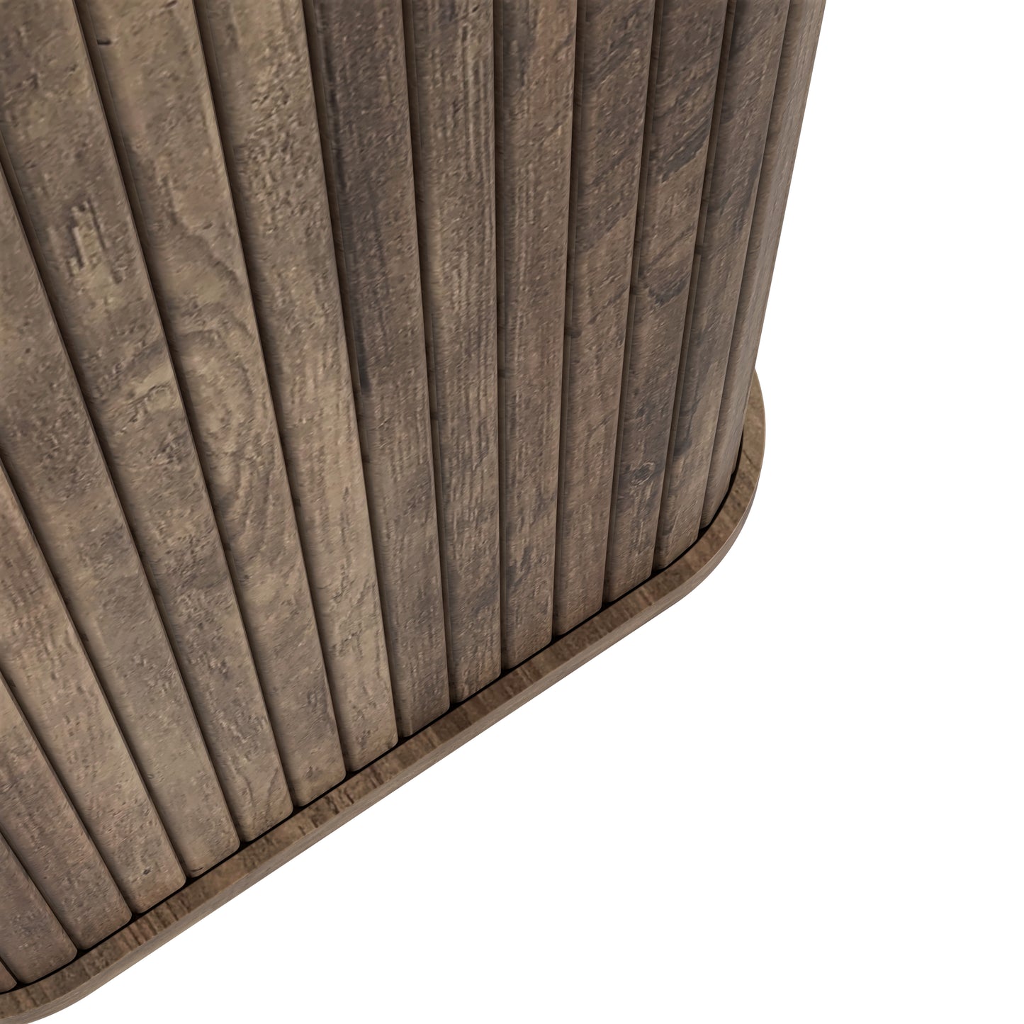 Galano Fluted Pedestal End Table with Rounded Square Top 15" W × 15" D × 21.9" H