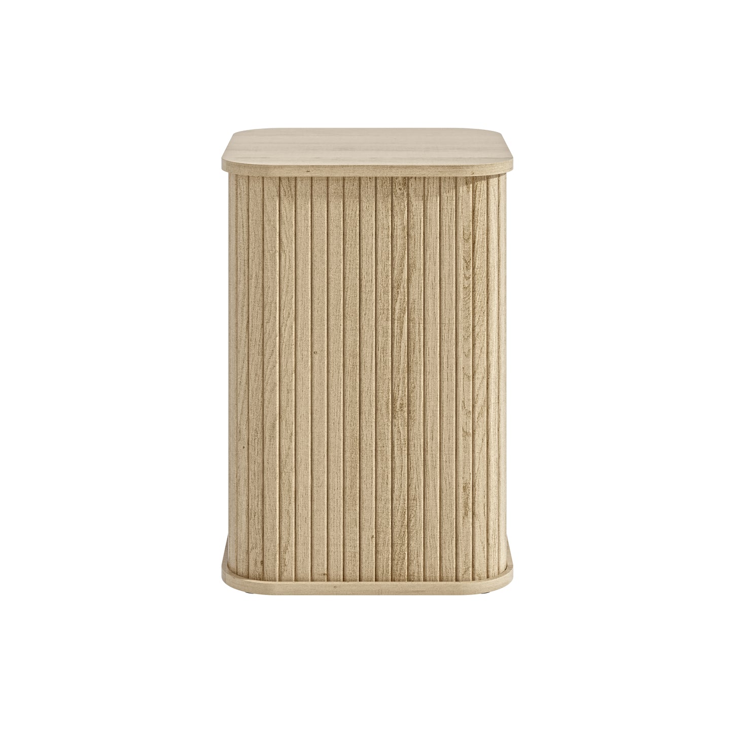Galano Fluted Pedestal End Table with Rounded Square Top 15" W × 15" D × 21.9" H