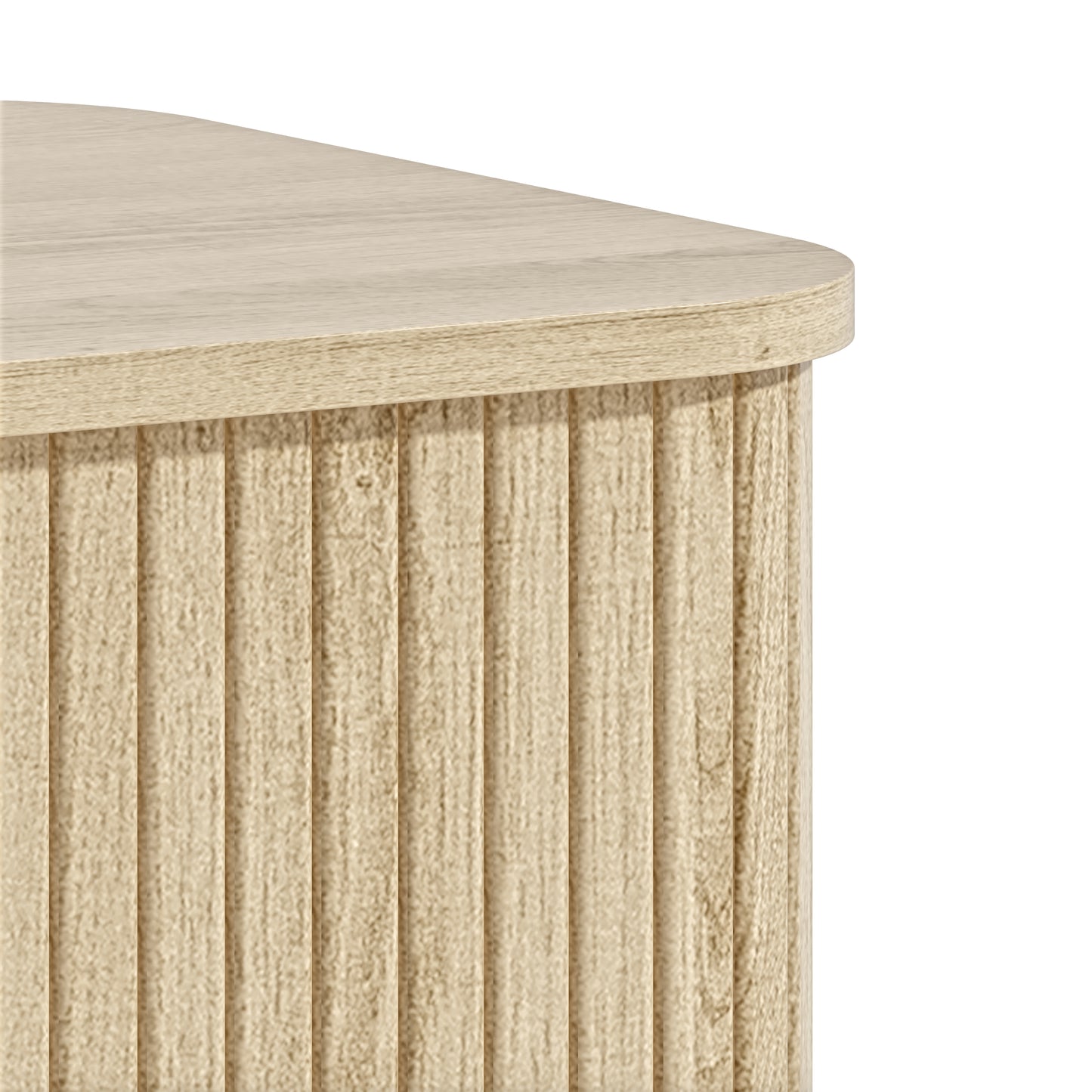 Galano Fluted Pedestal End Table with Rounded Square Top 15" W × 15" D × 21.9" H
