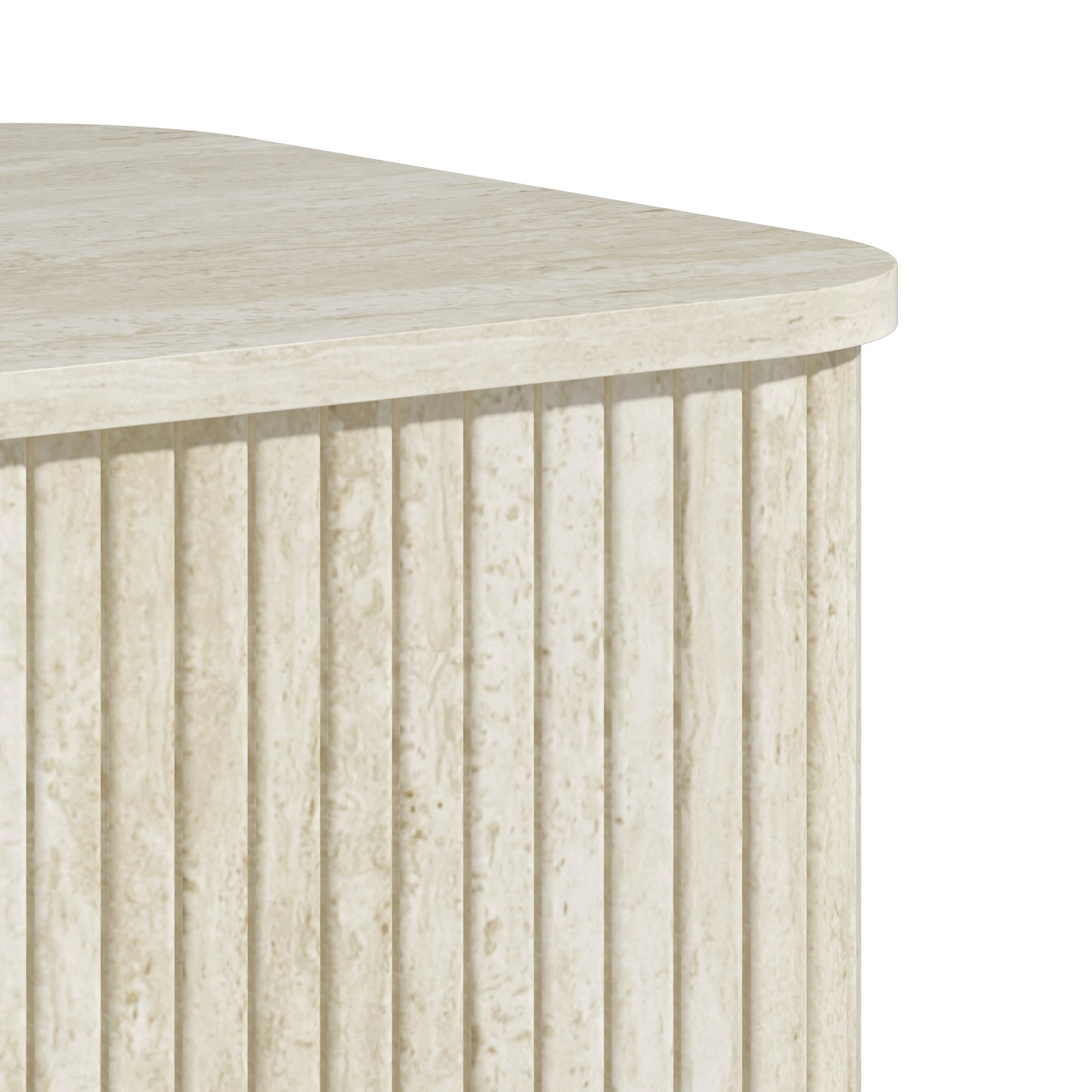Galano Fluted Pedestal End Table with Rounded Square Top 15" W × 15" D × 21.9" H