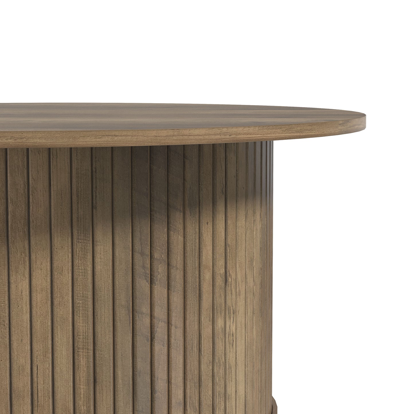 Galano Fluted Round Coffee Table 31.1" W × 31.1" D × 14.9" H