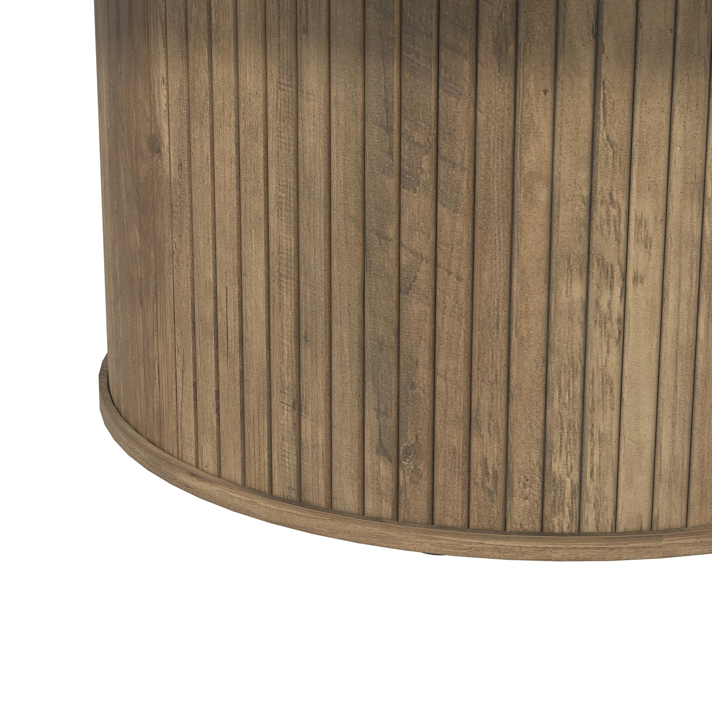 Galano Fluted Round Coffee Table 31.1" W × 31.1" D × 14.9" H