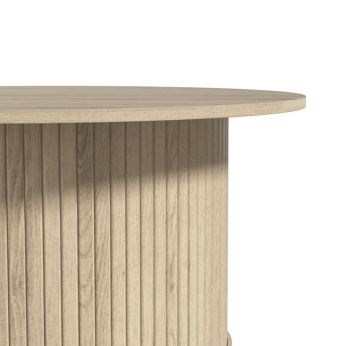 Galano Fluted Round Coffee Table 31.1" W × 31.1" D × 14.9" H