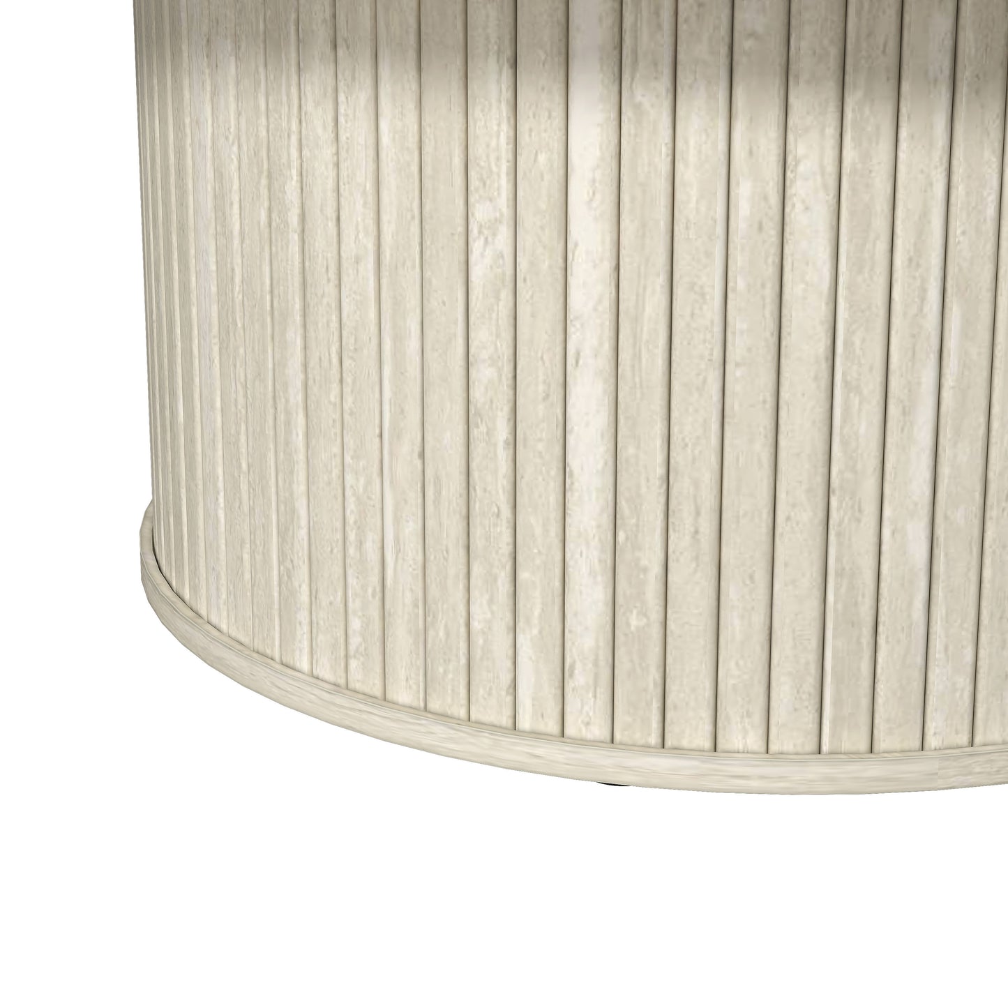 Galano Fluted Round Coffee Table 31.1" W × 31.1" D × 14.9" H