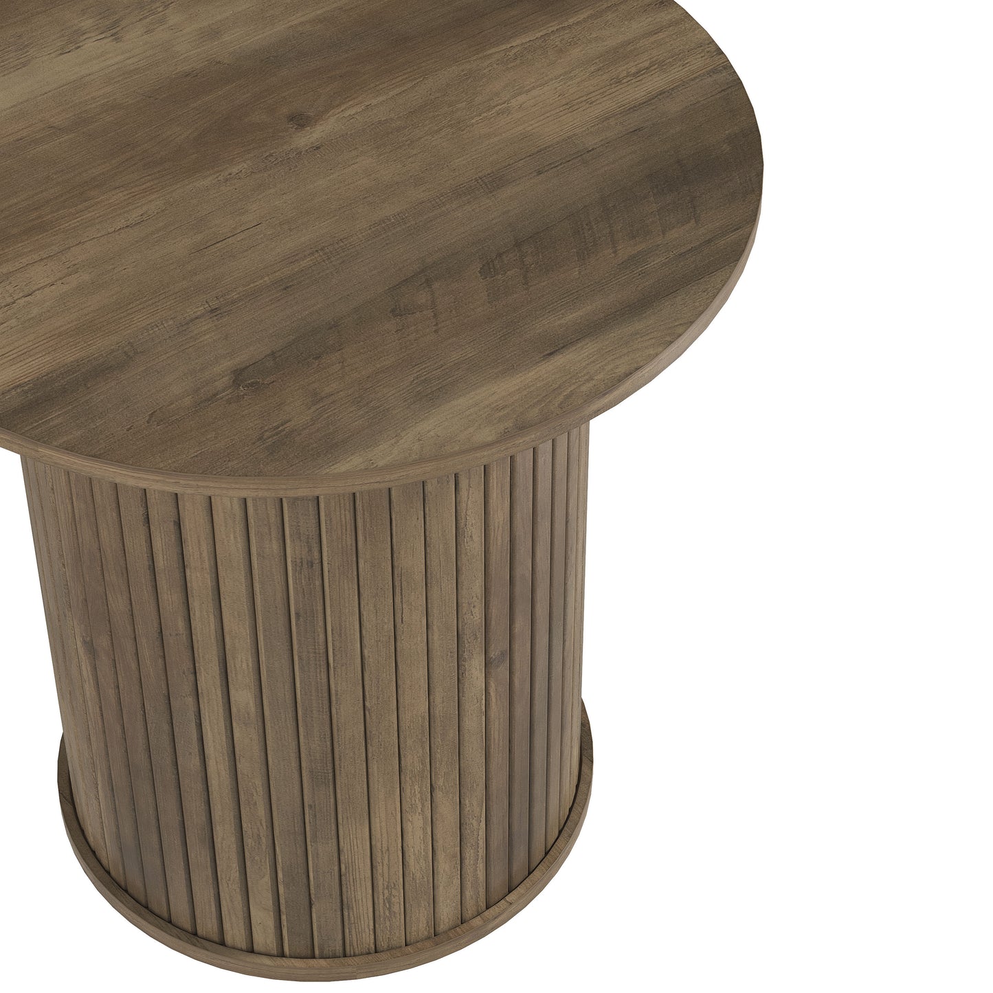 Galano Set of 2 Fluted Pedestal Round End Tables 21.7" W × 21.7" D × 21.9" H
