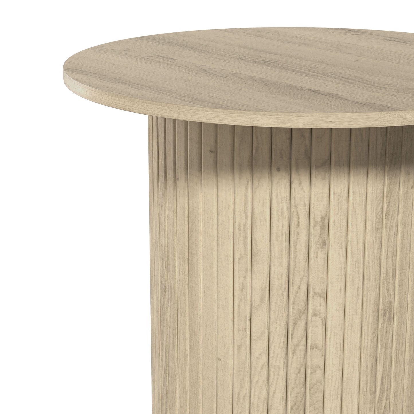 Galano Set of 2 Fluted Pedestal Round End Tables 21.7" W × 21.7" D × 21.9" H
