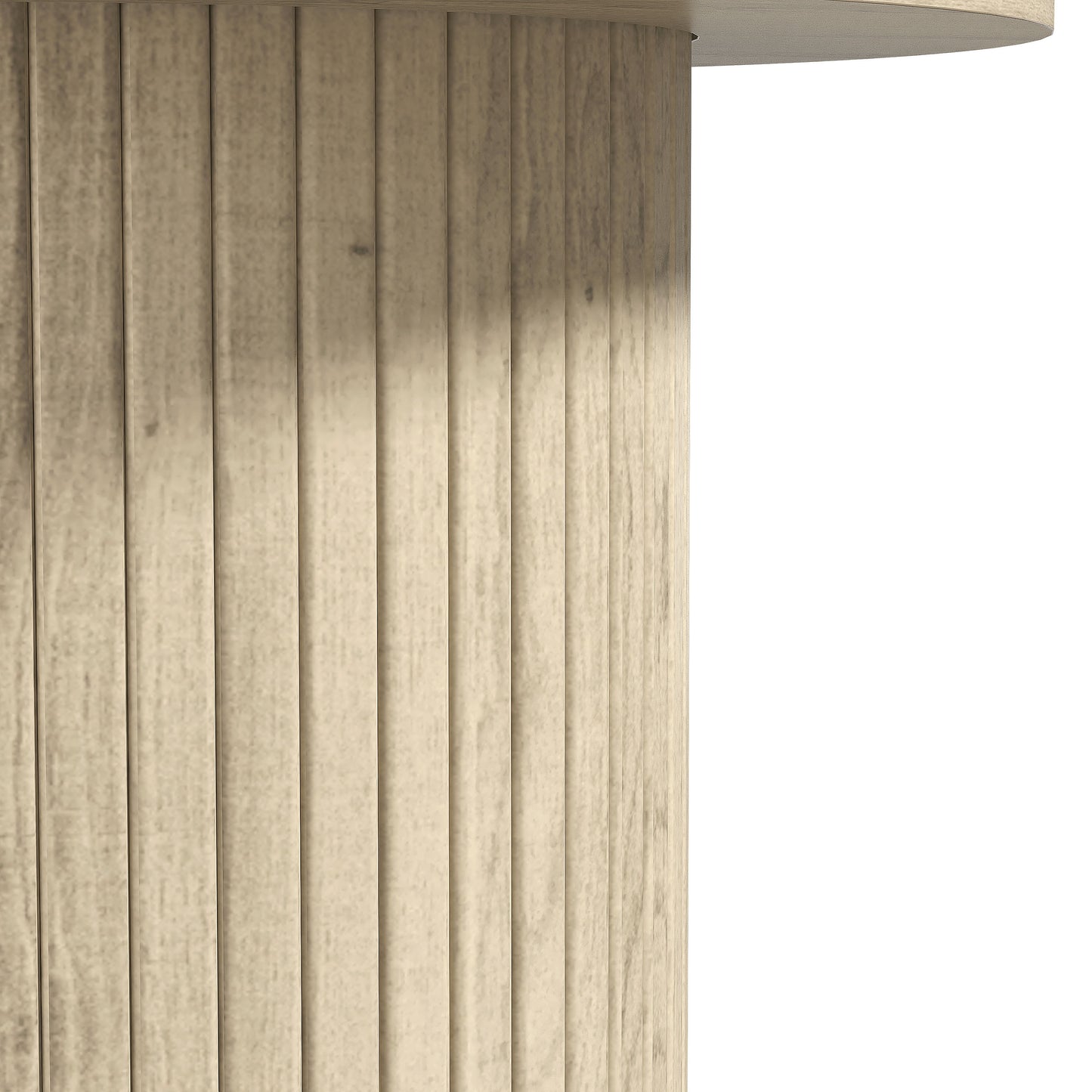 Galano Set of 2 Fluted Pedestal Round End Tables 21.7" W × 21.7" D × 21.9" H