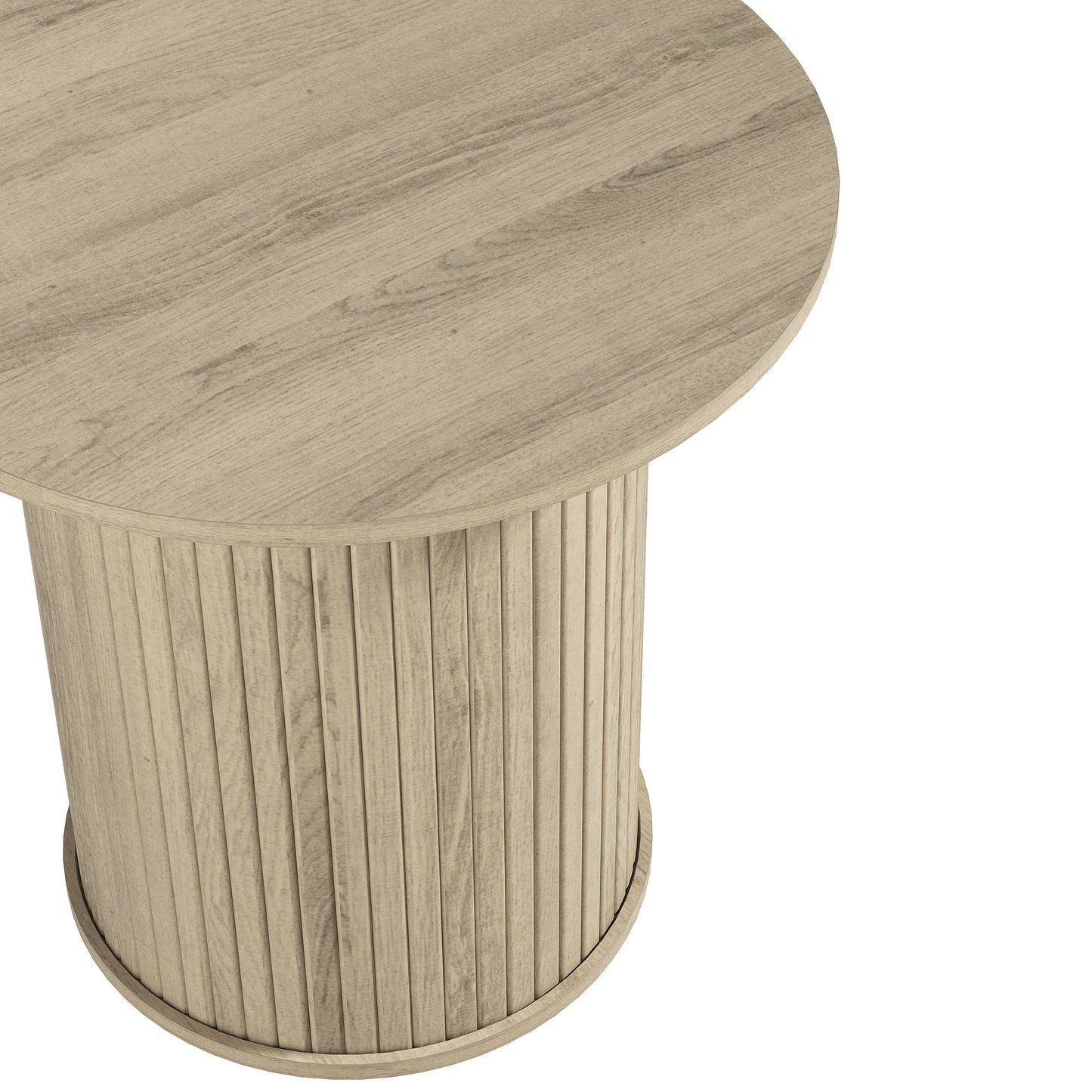 Galano Set of 2 Fluted Pedestal Round End Tables 21.7" W × 21.7" D × 21.9" H