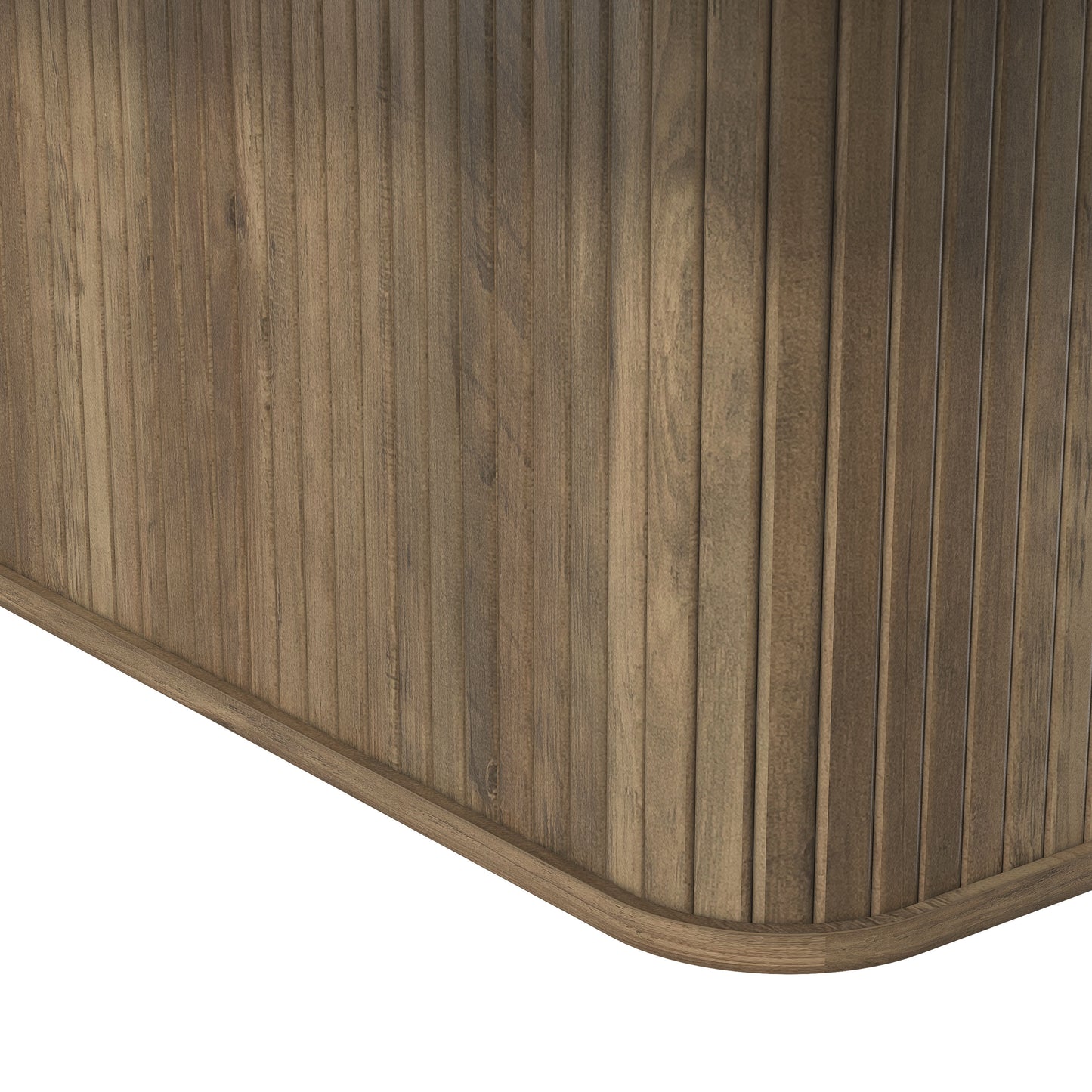 Galano Fluted Square Coffee Table in Wood Finish 31.3" W × 31.3" D × 14.9"