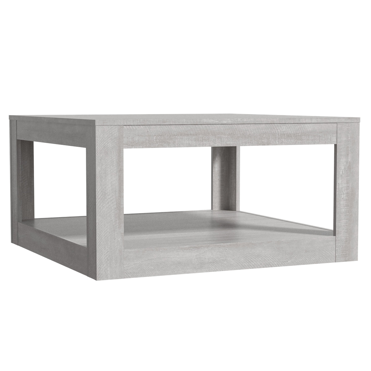 GALANO Square Coffee Table with Open Storage Shelf, 31.5", 1-Piece